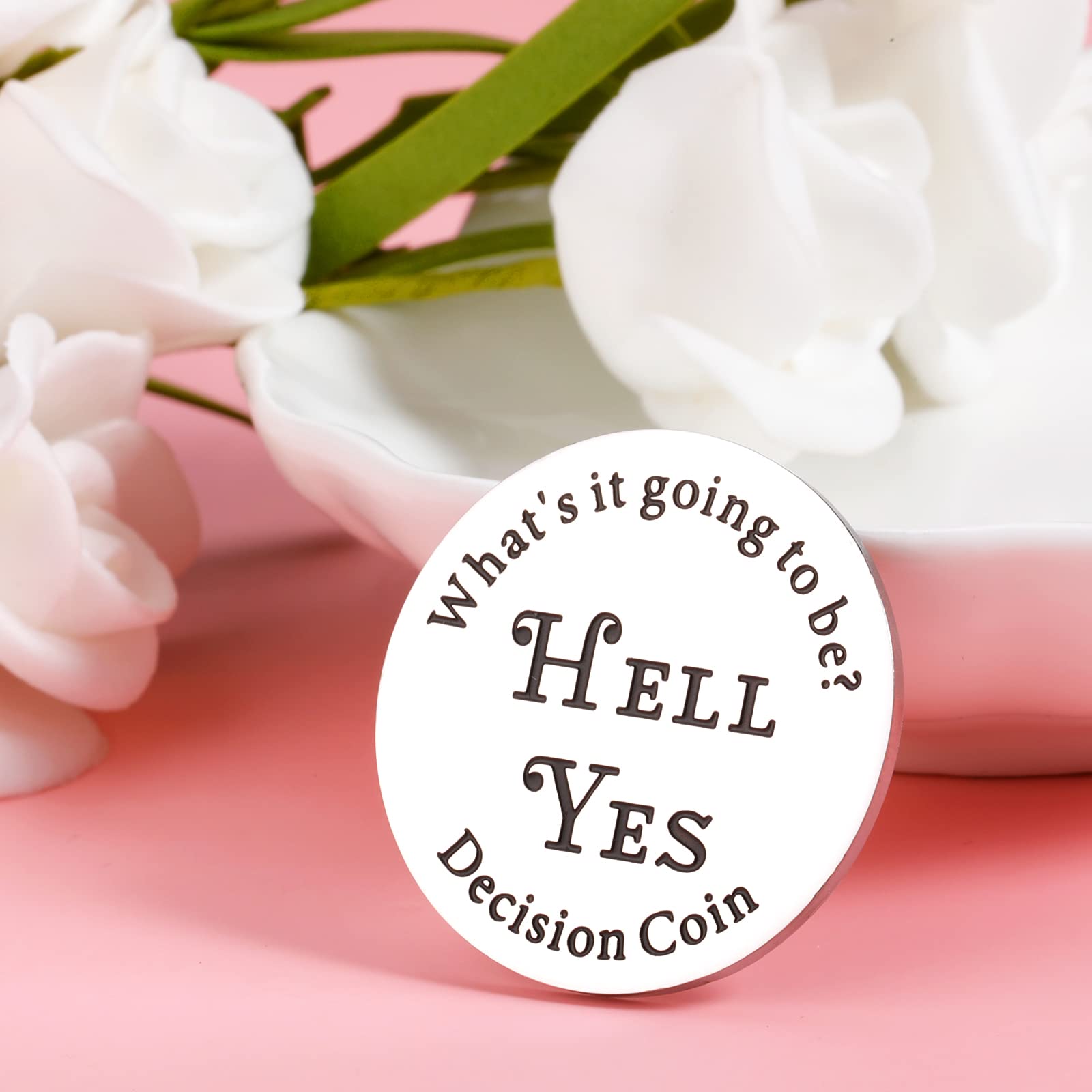 Funny Yes or No Decision Maker Coin - Perfect Gift for Women, Men & Friends - Christmas Stocking Stuffer & Party Game Accessory - Great for Parties, Gifts & Decision Making Games