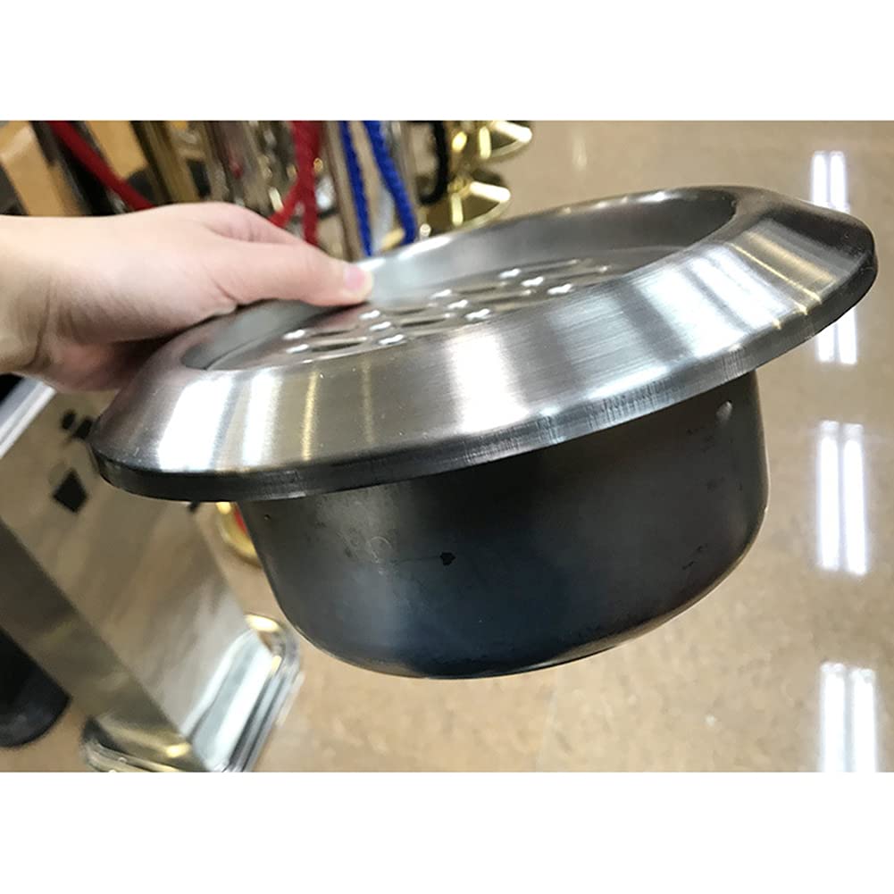 Outdoor Standing Ashtray - Heavy Duty Metal Floor Ashtray for Patio, Cigarette Butt Receptacle with Lid - Perfect for Commercial Use, Smoking Areas, and Backyard Gatherings