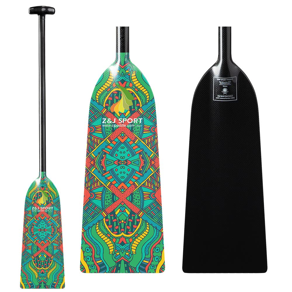 Premium Full Carbon Fiber Dragon Boat Paddle with T-Grip - IDBF Approved Competition Paddle with Custom Graphics for Racing & Training - Perfect for Professional Teams and Dragon Boat Festivals