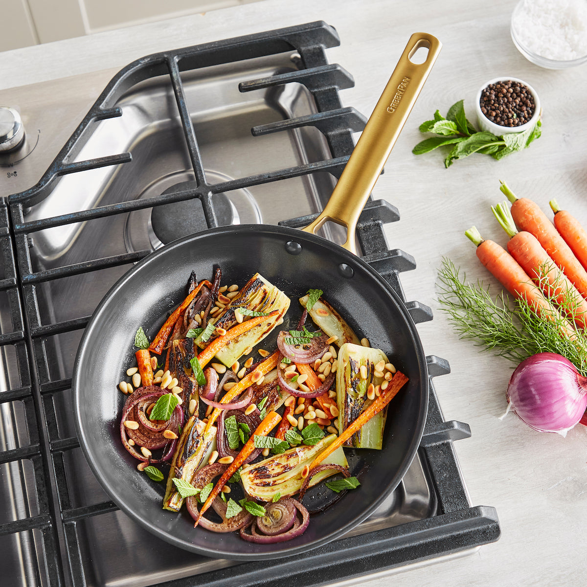 Premium Ceramic Nonstick 10 & 12 Inch Fry Pan Set - Black | Healthy Cooking, Oven & Dishwasher Safe | Perfect for Frying, Sautéing & Baking