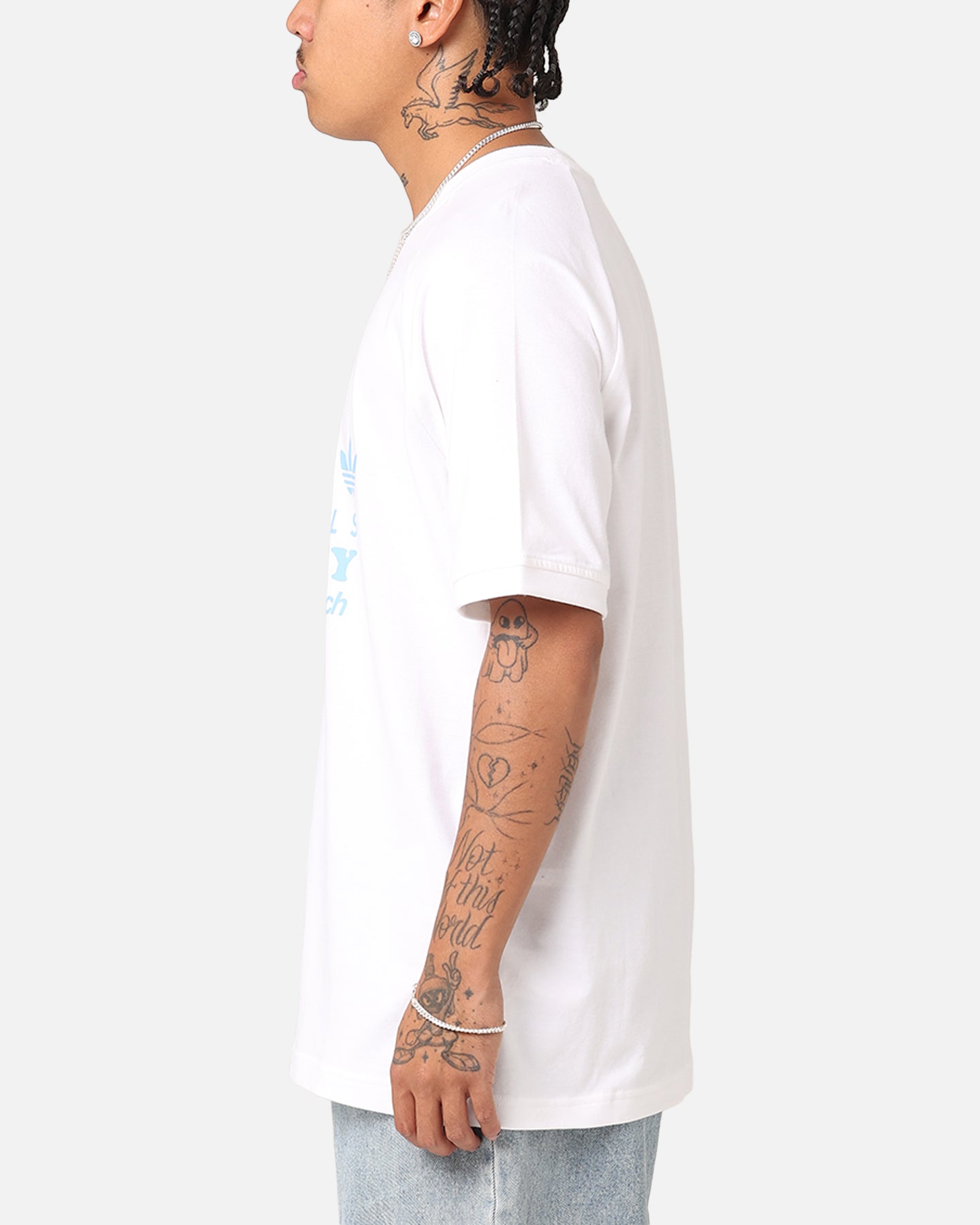 Adidas Retro Graphic T-Shirt for Men - Classic White Cotton Tee with Vintage Logo - Perfect for Casual Wear, Street Style & Everyday Outfits