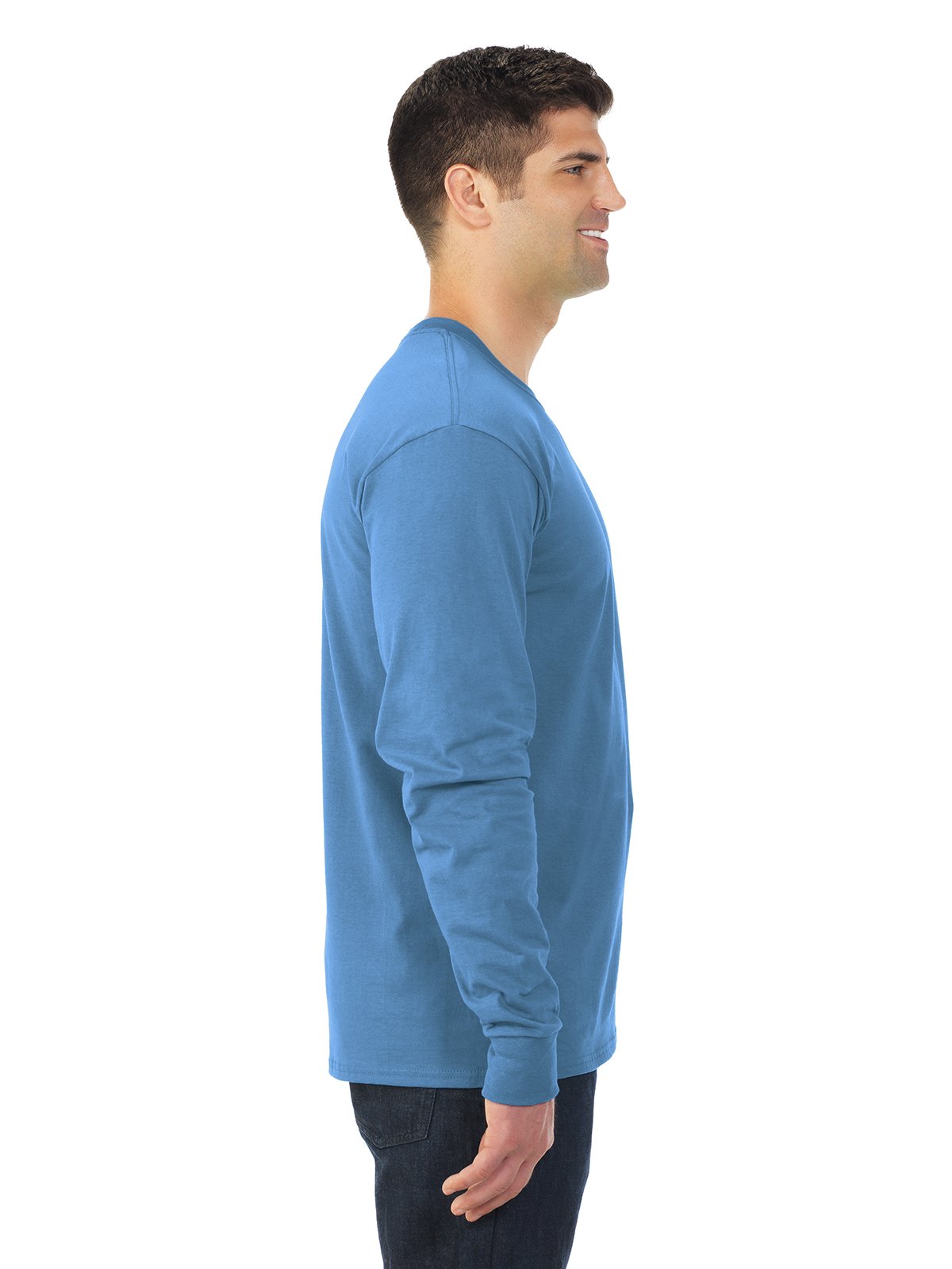 Fruit of the Loom Men's Soft Cotton Long Sleeve T-Shirt - Breathable Comfort Fit Crewneck Tee for Casual Wear, Work & Layering