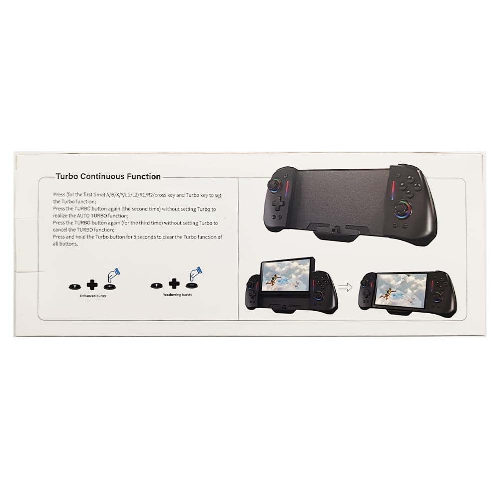 RREAKA Wireless Switch Controller for Nintendo Switch/OLED - Ergonomic Joypad with 9 Color LED Lights, Replacement for Nintendo Switch Joy-Con - Perfect for Gaming at Home, Travel & Multiplayer Sessions
