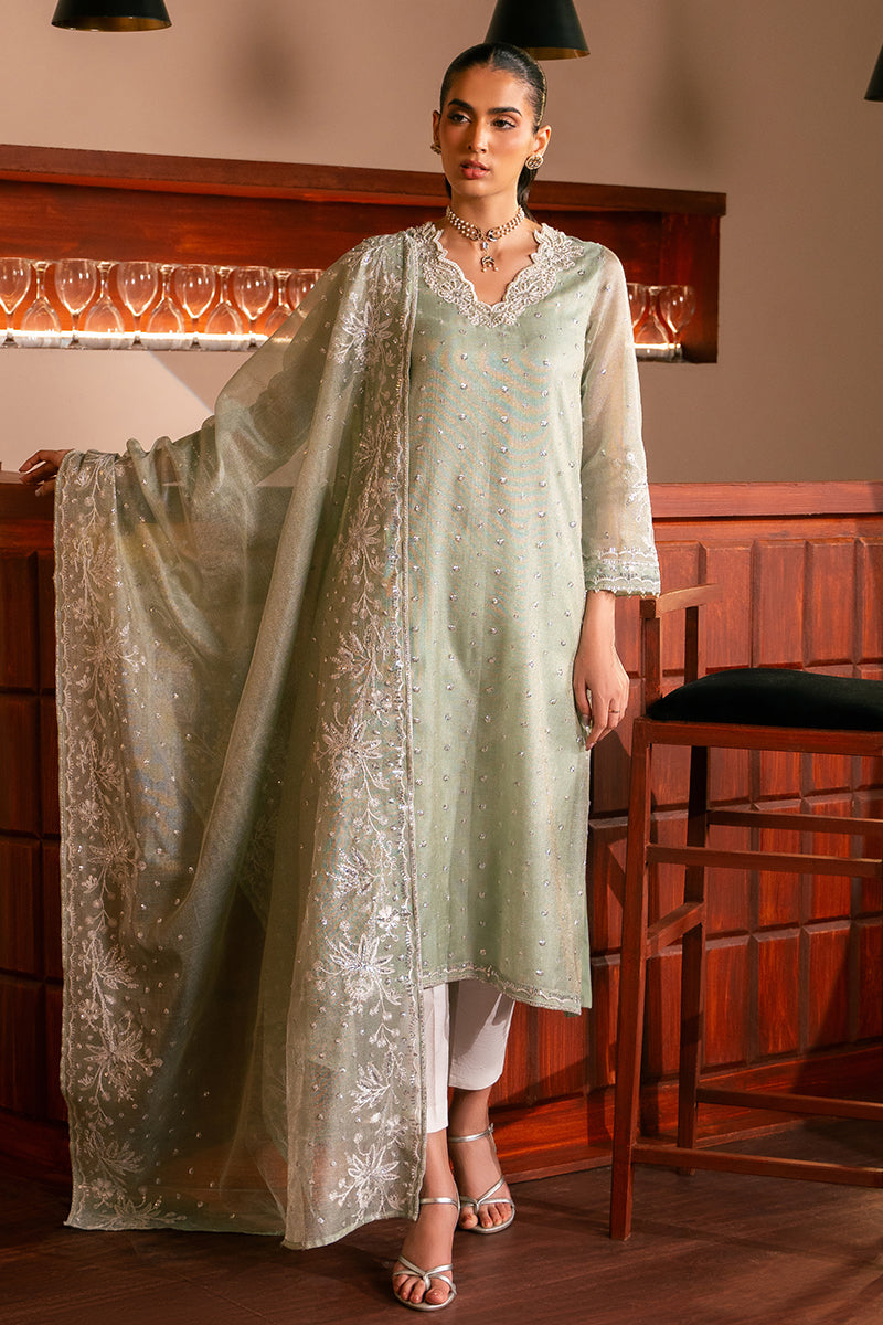 MINTY MEADOW 2-Piece Women's Ethnic Outfit Set - Embroidered Shirt & Dupatta Scarf for Festivals, Weddings & Special Occasions