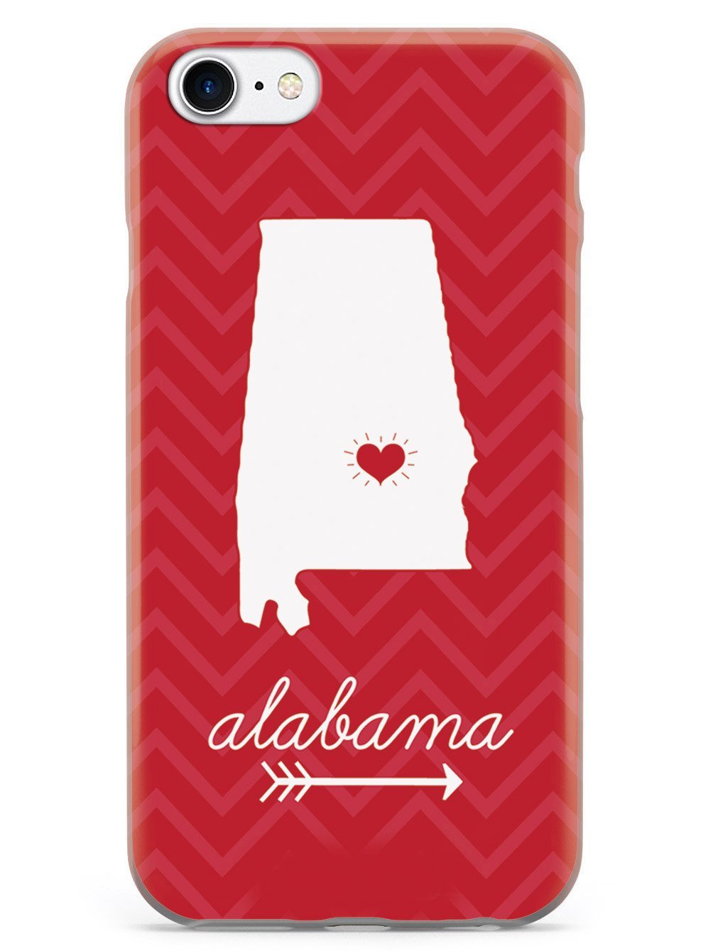 **Alabama Chevron Pattern iPhone 8 Case - 3D Textured Protective Cover for Apple iPhone 8 - Durable & Stylish Phone Case - Perfect for Everyday Use & Travel**