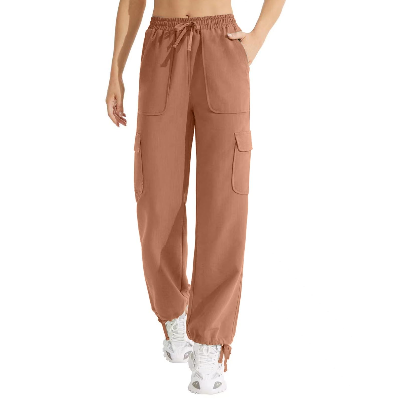 Women's Cargo Pants - High Waisted Straight Leg Business Casual Trousers | Lightweight Work Joggers for Streetwear, Hiking & Outdoor Activities | Office to Adventure Versatile Pants