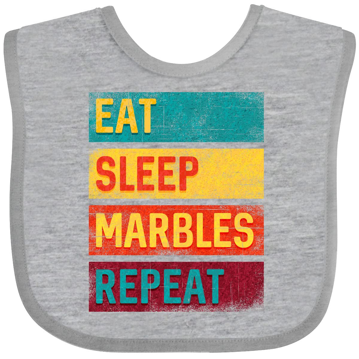 Inktastic Eat Sleep Marbles Repeat Game Gift Baby Bib - Cute Unisex Infant Feeding Bib for Toddlers, Perfect for Mealtime, Daycare & Playtime