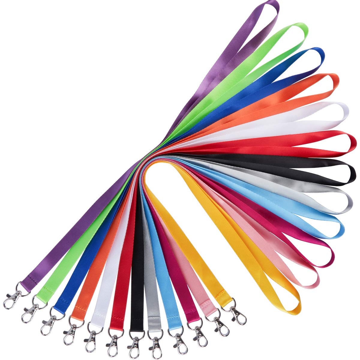 YOUOWO 12 Pack Colorful Lanyards for Office & Events