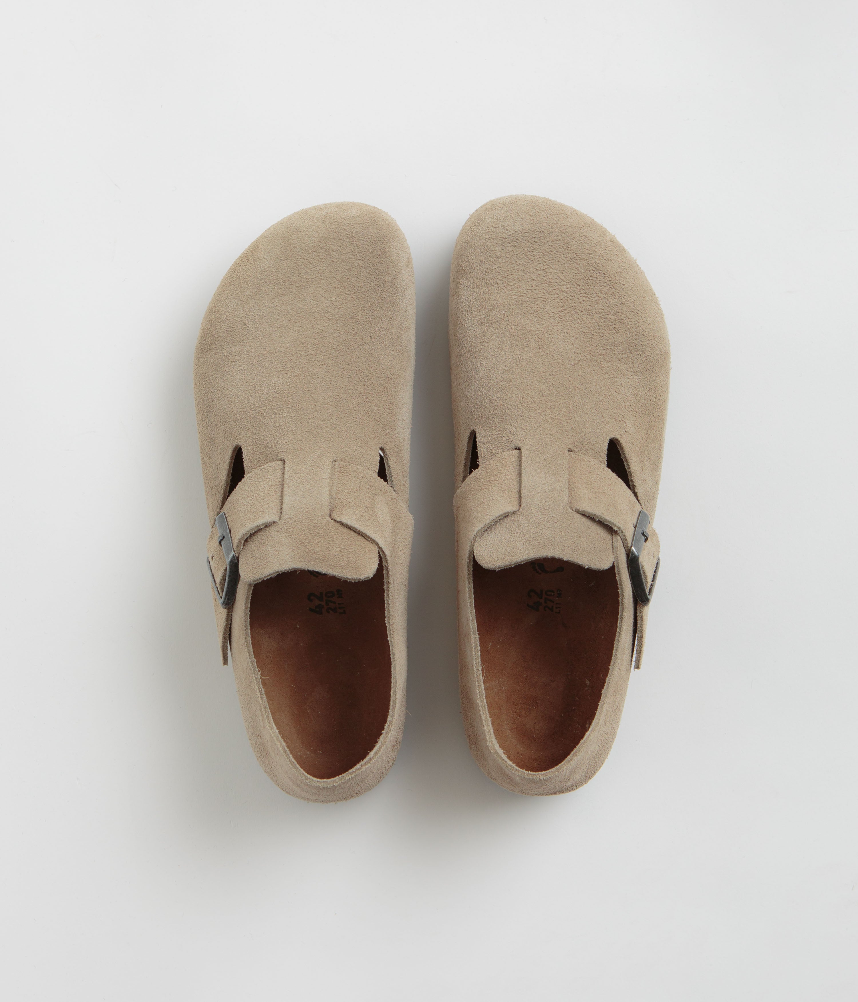 Birkenstock London Comfortable Leather Shoes for Men & Women - Taupe Suede - Perfect for Walking, Travel & Casual Wear