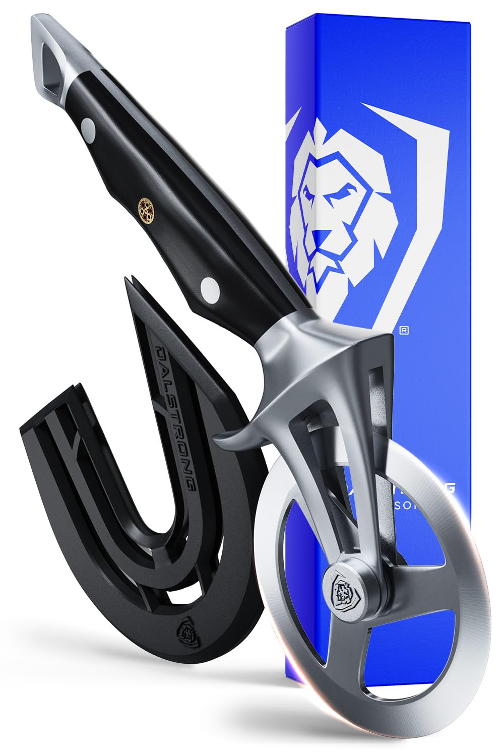 **Dalstrong Professional Pizza Wheel Cutter - Ultra Sharp High-Carbon Stainless Steel Blade with G10 Handle - Thumb Guard & Blade Cover - Perfect for Home Kitchens, Pizzerias & Catering**