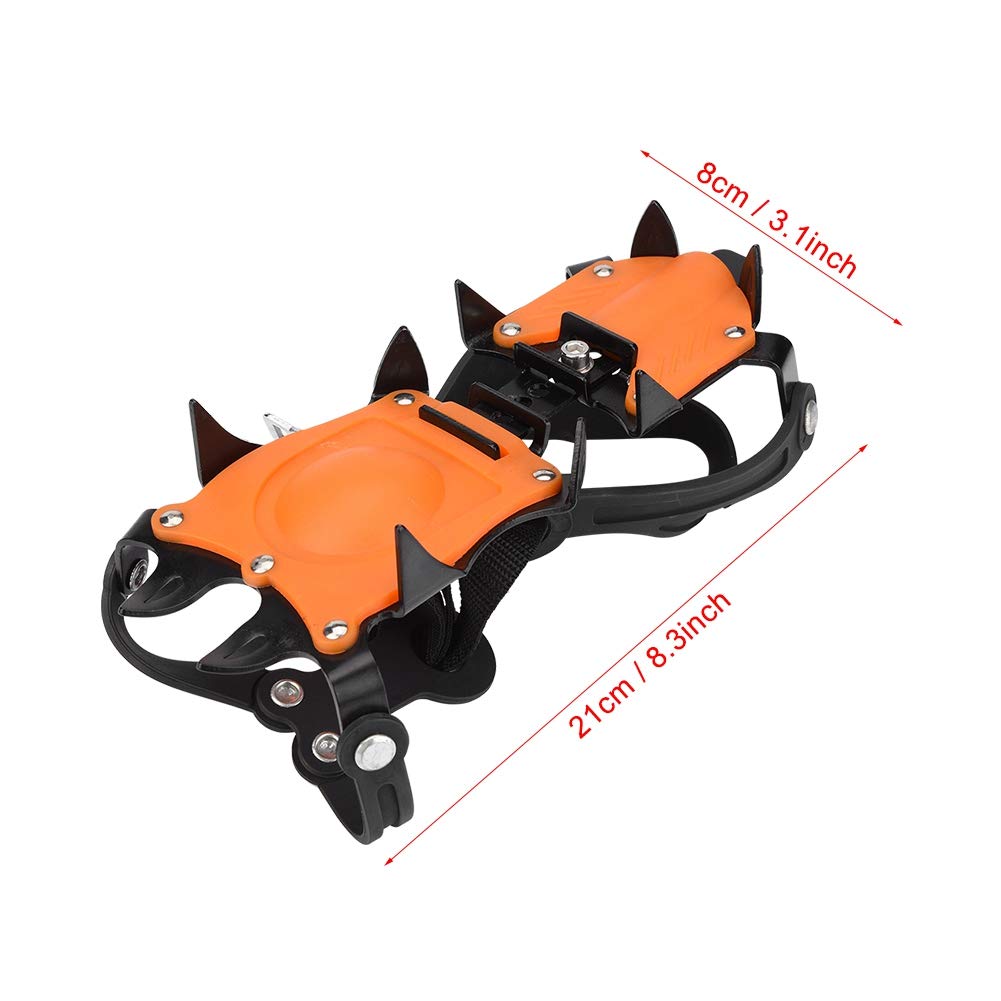 Traction Ice Cleats - Anti-Slip 10 Toothed Snow Crampons for Mountaineering & Hiking | Ice Climbing & Winter Camping Gear | Secure Grip for Hiking Boots on Snow & Ice