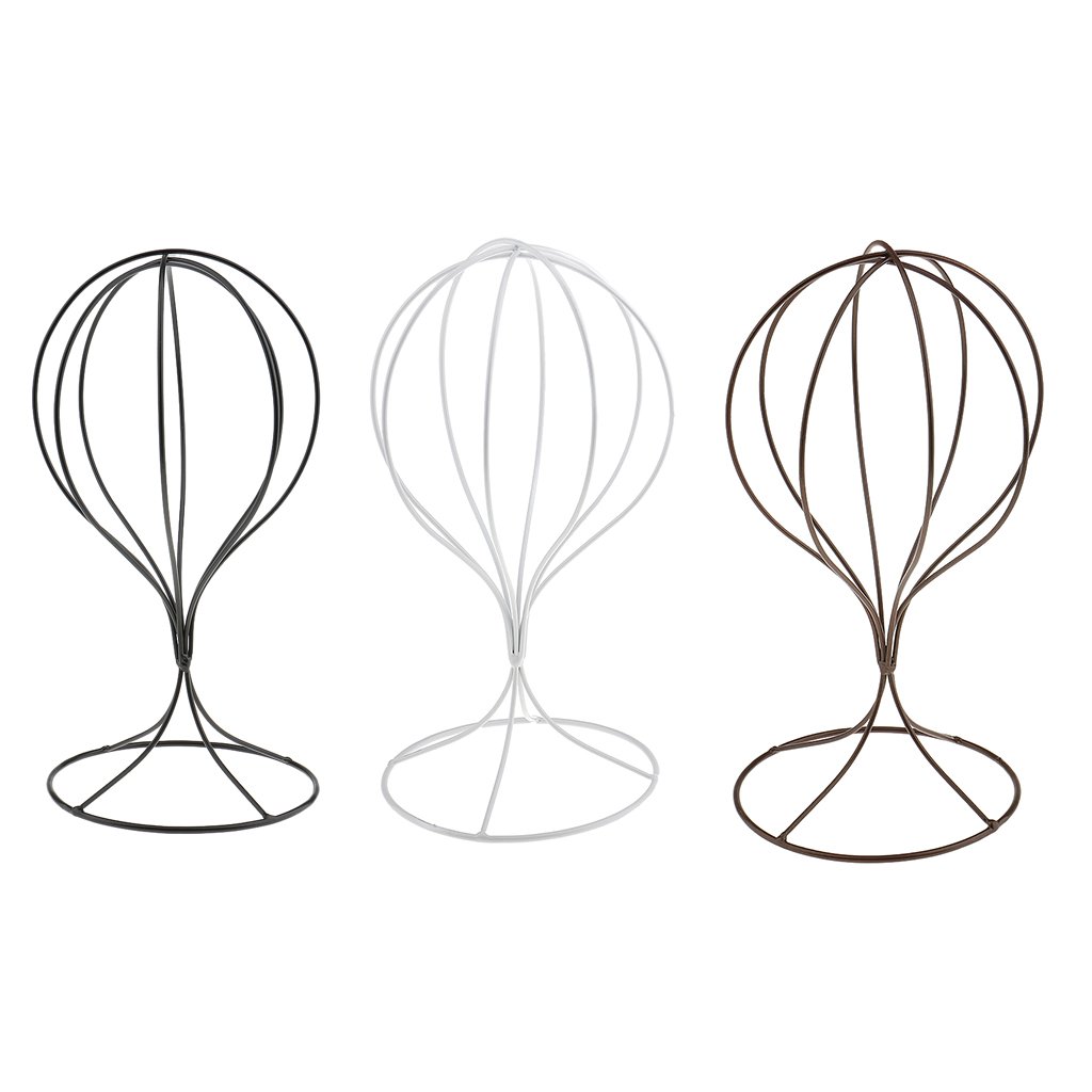 Durable Metal Wig & Hat Holder Stand for Salon & Home Storage - Black Display Organizer for Men & Women | Perfect for Wig Styling, Hat Storage & Salon Organization