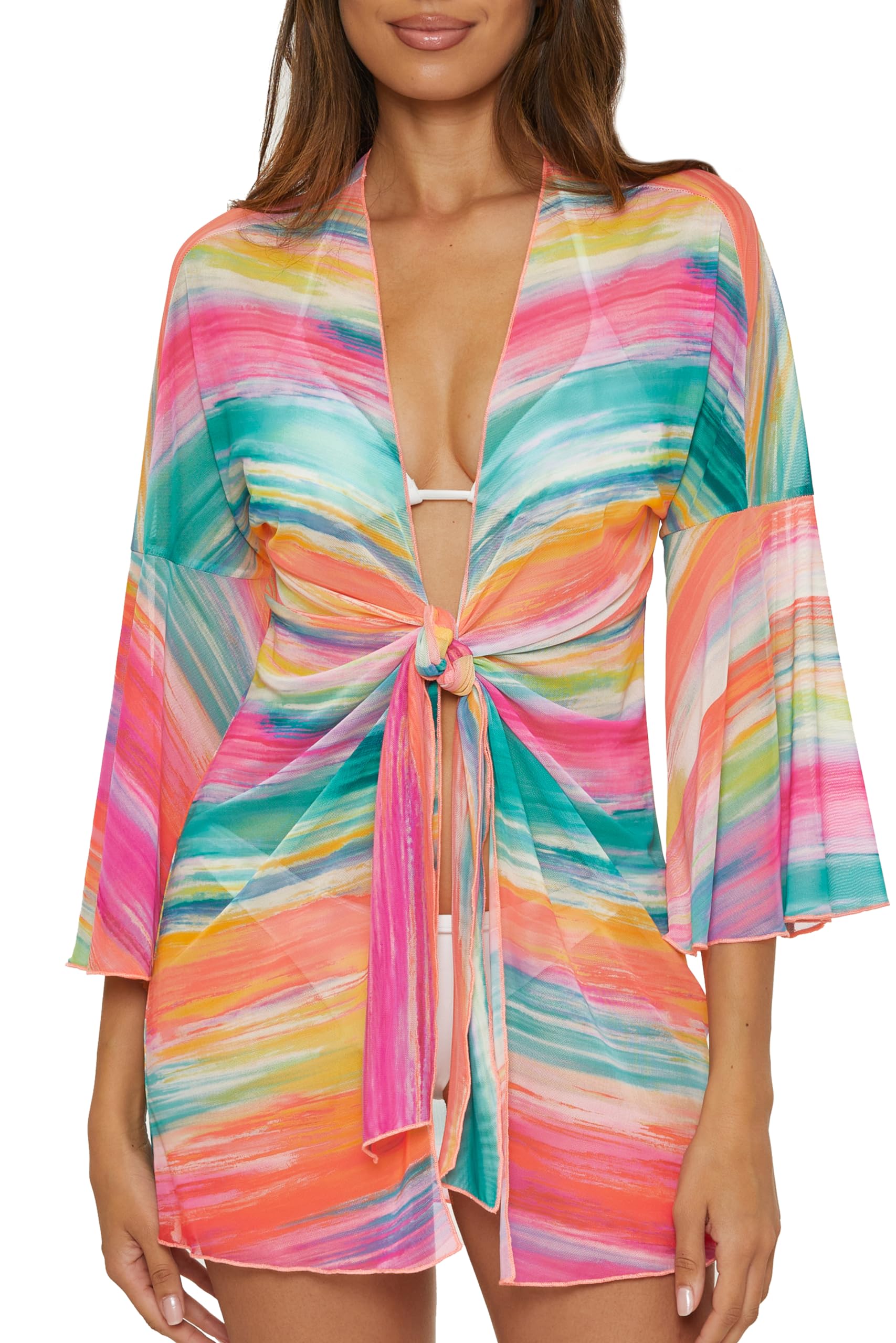 BECCA Women's Verano Mesh Tunic - Casual Summer Beach Cover Up Dress for Women | Perfect for Poolside, Vacation & Boho Outfits