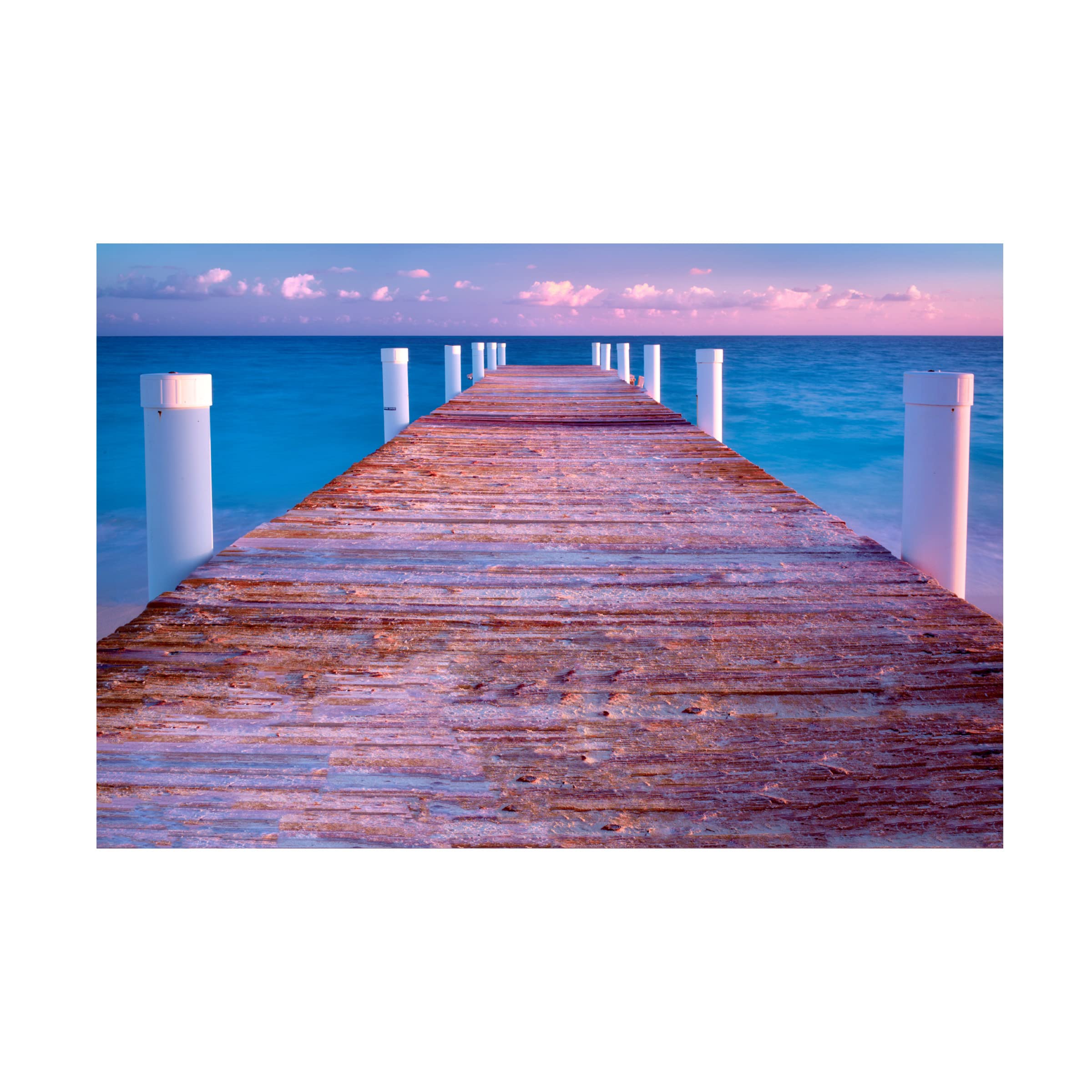 Dennis Frates 'Pier' Canvas Art Print - Handmade Wall Decor for Living Room, Bedroom & Office - Coastal Landscape Painting for Home & Office Decor