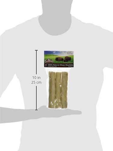 Tasman's Natural Pet All-Natural Buffalo Rawhide Rolls - 3 Medium Rolls for Dogs, Healthy Chewing Treats for Dental Care & Anxiety Relief - Perfect for Training, Teething, and Playtime