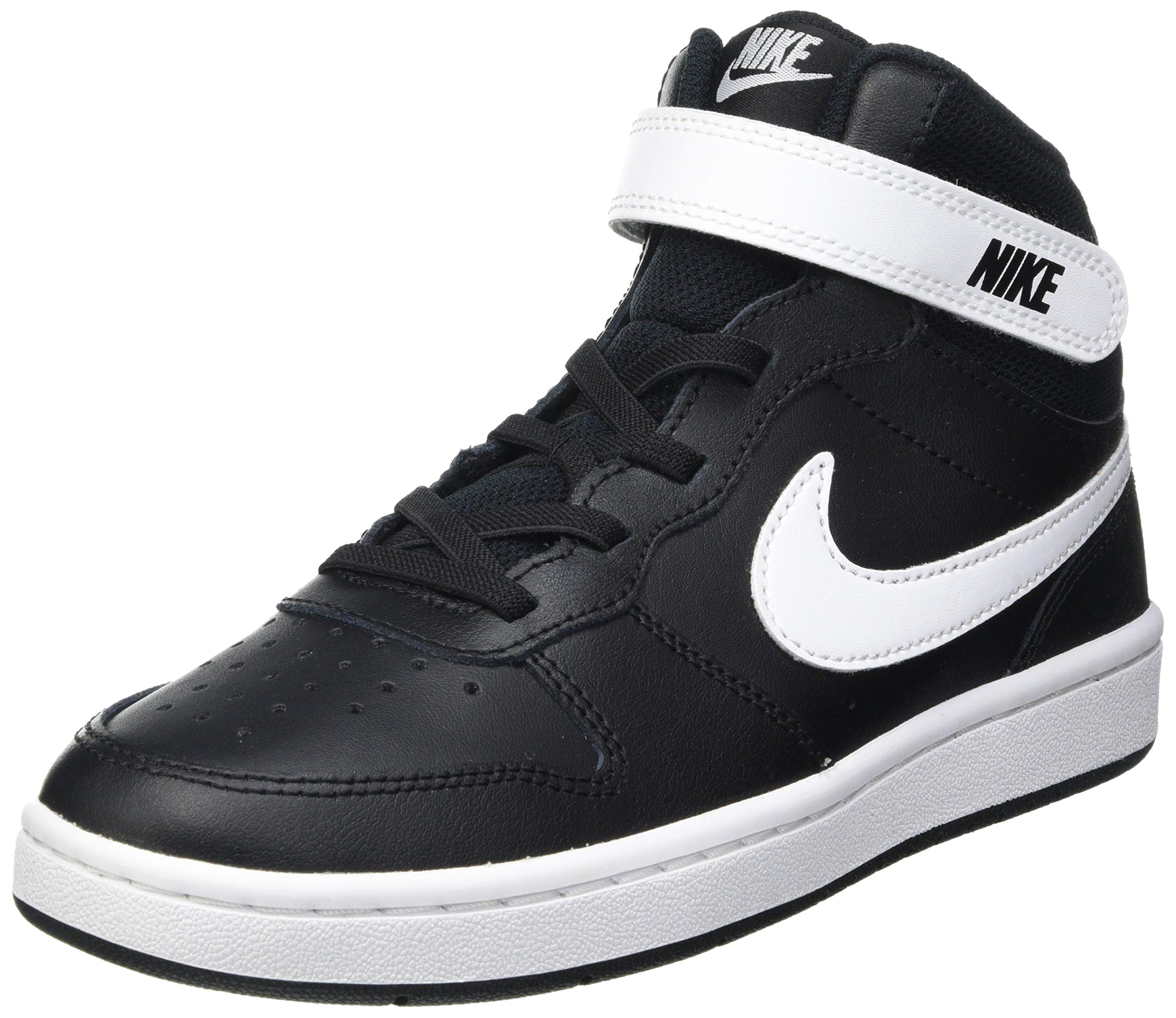 Nike Boys Court Borough Mid 2 Sneakers - Breathable Basketball Shoes for Kids with Durable Traction - Perfect for School, Sports & Casual Wear