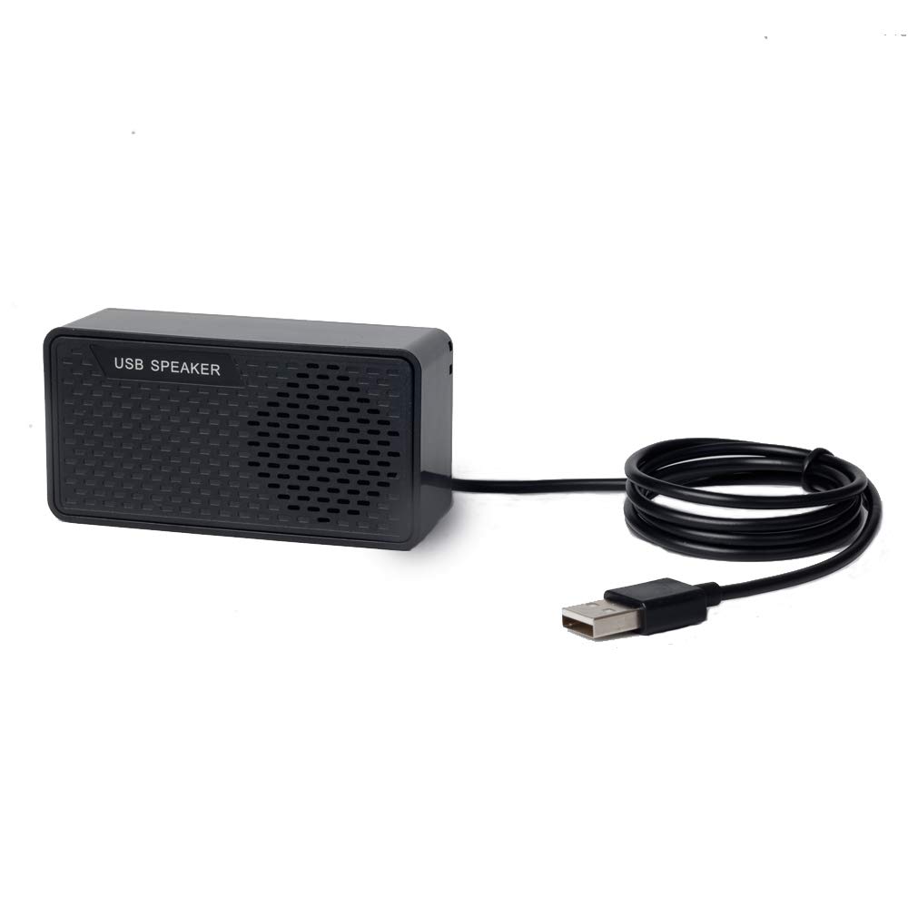 USB Powered Mini Computer Speakers - Compact Stereo Sound Bar for Laptop, Desktop & Notebook | Plug & Play Space-Saving Design | Perfect for Home Office, Gaming & Video Conferencing (Black)