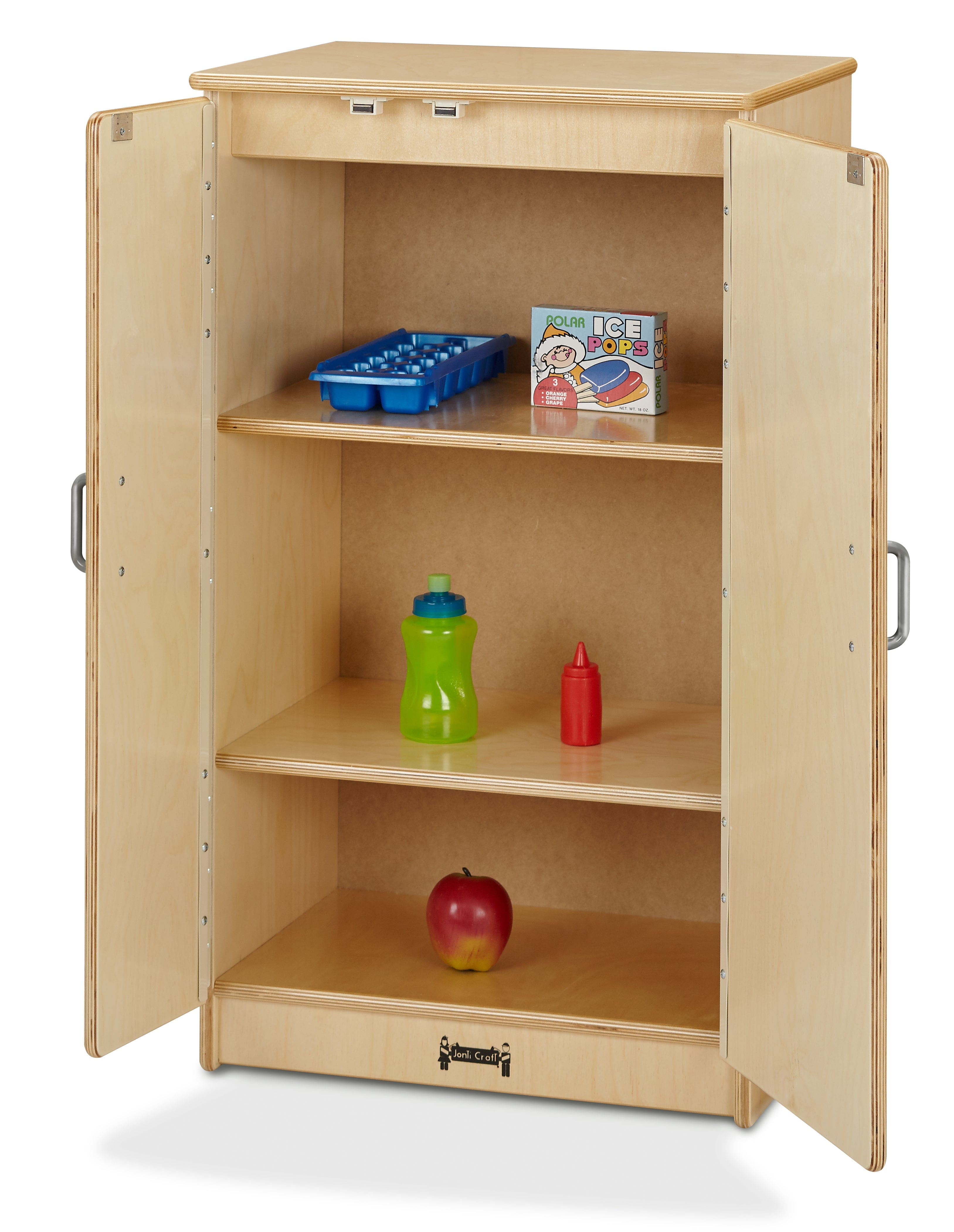 Jonti Craft® Culinary Creations Play Kitchen Refrigerator - Realistic Toy Fridge for Kids Pretend Play, Durable Wooden Play Food Storage | Perfect for Daycare, Preschool & Home Kitchen Role Play
