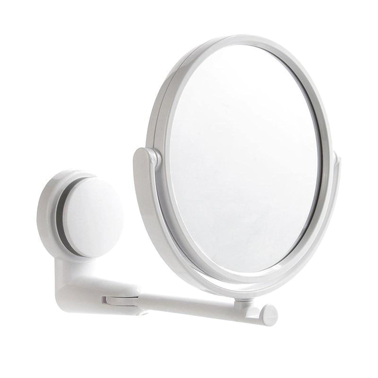 MagiDeal 6 Inch Round Wall-Mounted Mirror - One-Way Mirror for Bedroom, Bathroom & Vanity - White Circle Mirror for Home Decor & Makeup Application