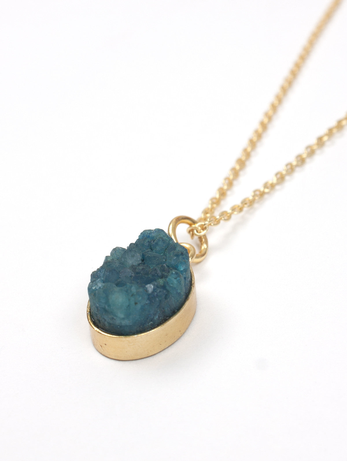 Oval Druzy Necklace - Elegant Natural Stone Jewelry for Women | Perfect for Everyday Wear, Parties & Special Occasions