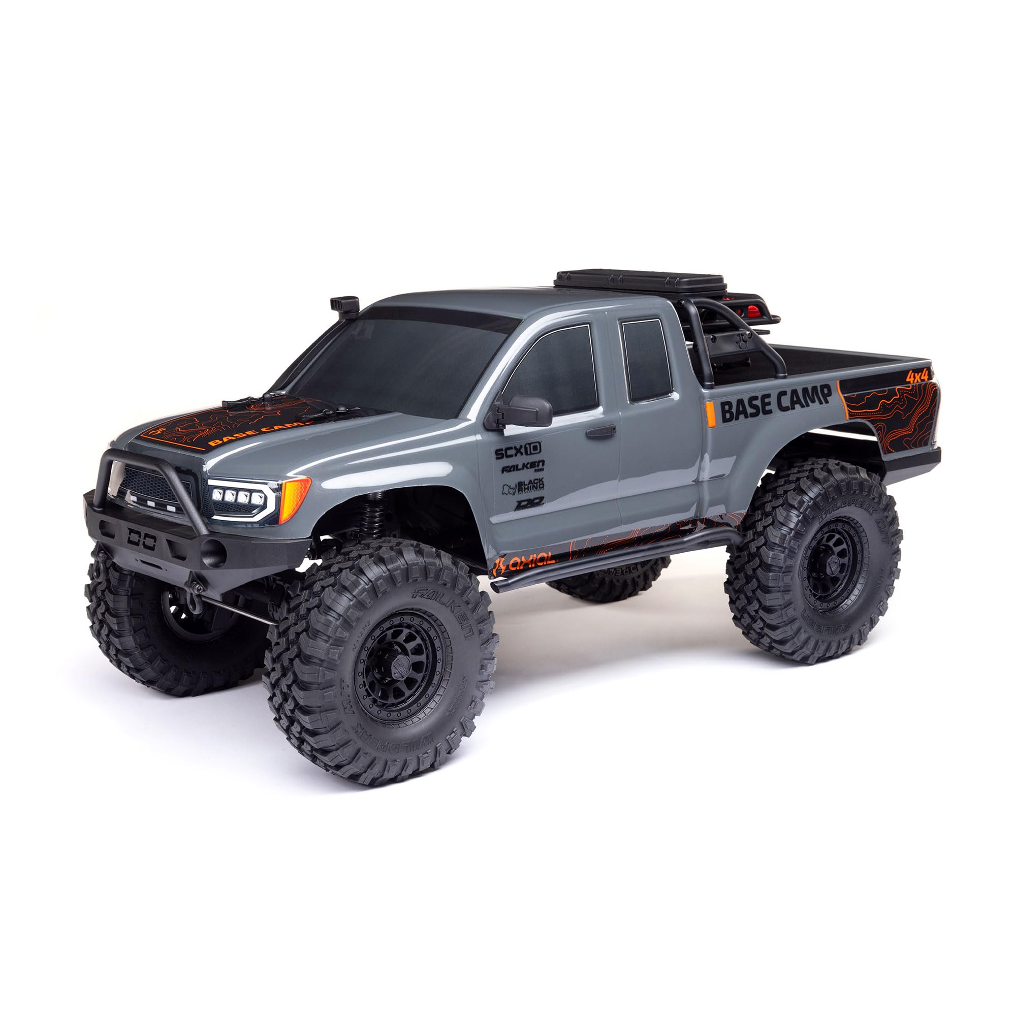 1/10 Scale Axial SCX10 III Base Camp 4X4 Rock Crawler RC Truck - RTR Brushed Motor (Battery/Charger Not Included) - Gray (AXI-1375T2) - Off-Road Adventure & Trail Crawling