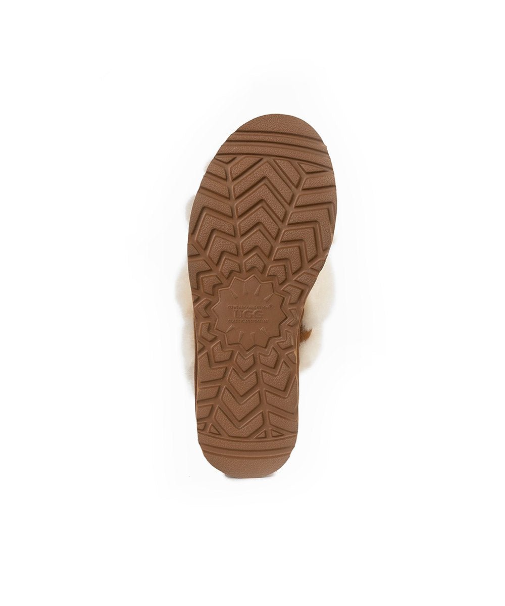 Women's UGG Ariel Platform Slippers - Cozy Fuzzy House Shoes with Thick Sole for Indoor/Outdoor Wear - Perfect for Winter, Lounge & Home Comfort