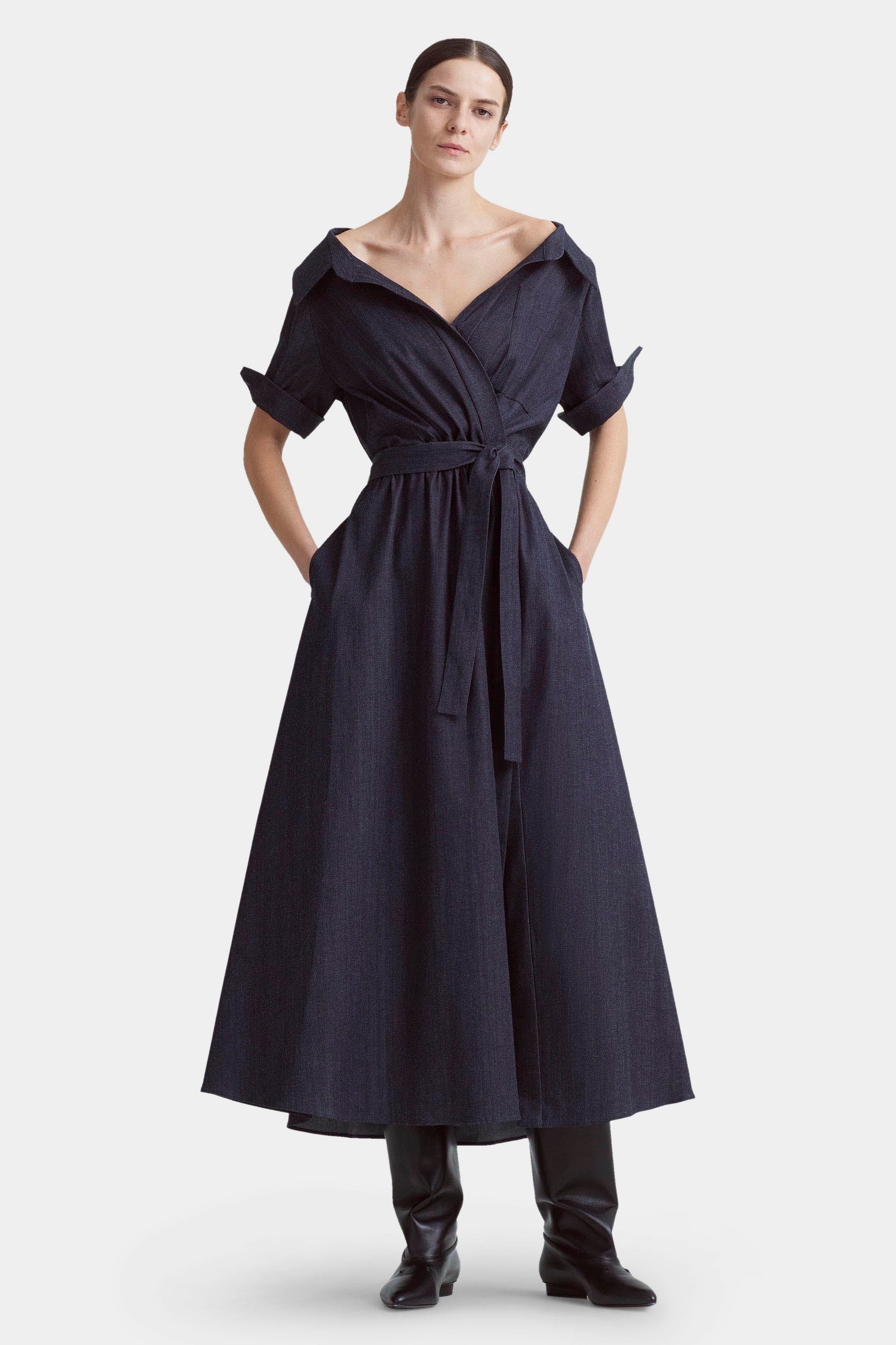Lydia Dress Berry Blue Denim - Women's Fashion Denim Dress for Casual Wear, Date Night & Summer Outfits