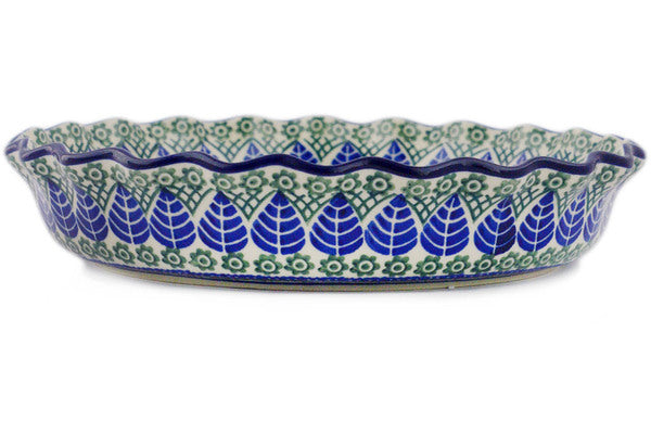 10-Inch Fluted Pie Dish - Blue Alpine - Perfect for Baking Apple Pies, Quiches & Tarts - Oven-Safe Ceramic Pie Pan for Holidays & Family Gatherings
