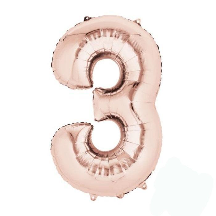 Rose Gold Jumbo Number Foils - Large Metallic Numbers for DIY Scrapbooking, Wedding Decor, Party Supplies & Photo Backdrops