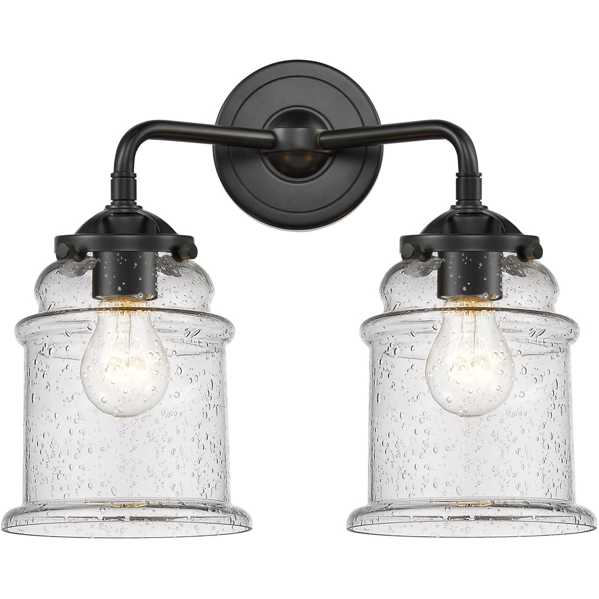 Innovations Lighting Nouveau Collection 2-Light Bathroom Vanity Light - Small Canton LED Fixture in Oil Rubbed Bronze - Perfect for Bathroom Mirror Lighting & Modern Home Decor