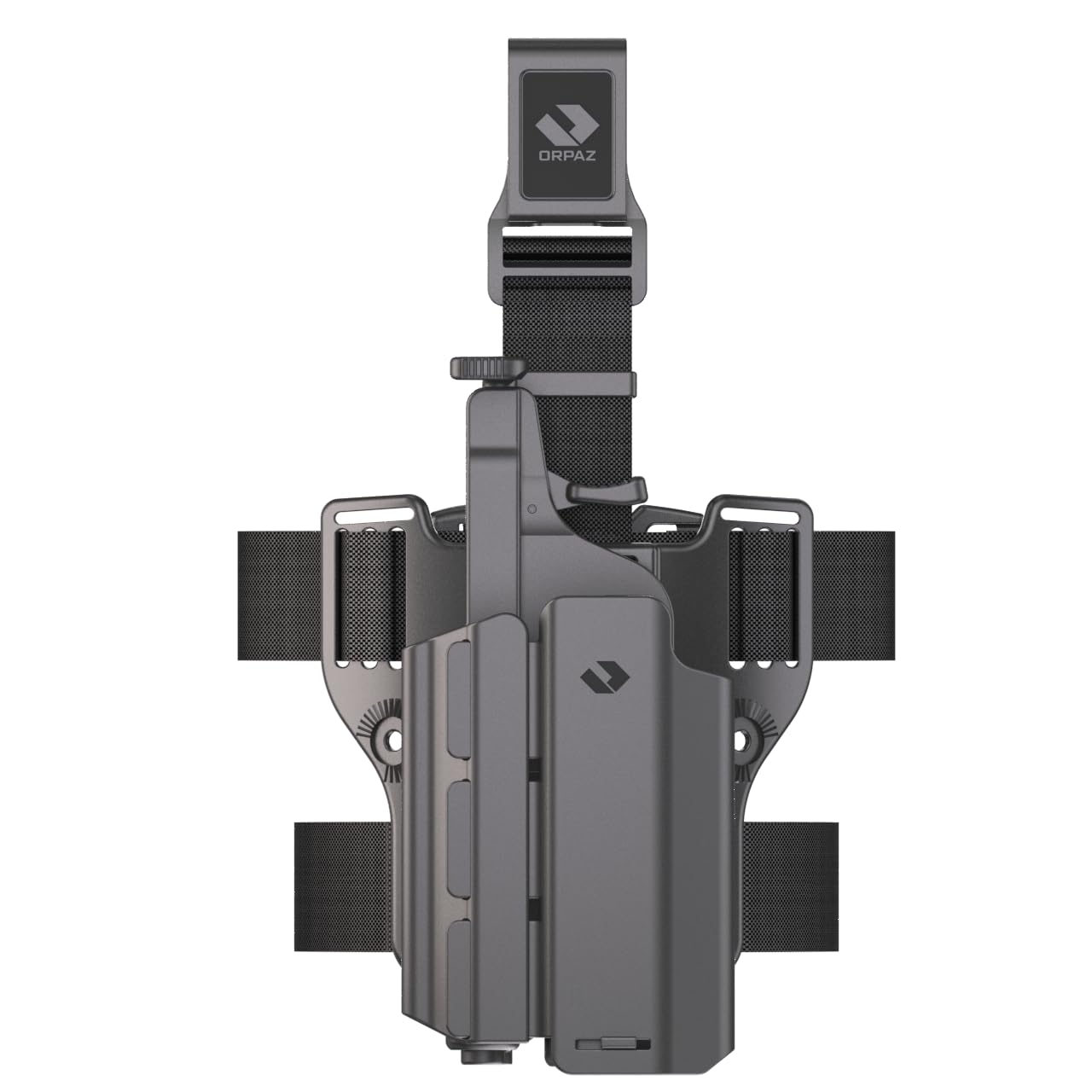 Orpaz T40 G19 OWB Light Bearing Holster - Left Handed Tactical Holster for Glock 19 with Light | Level II/III Retention | Fits Most Pistol Lights, Lasers & Optics | Perfect for Concealed Carry, Duty Use & Range Training