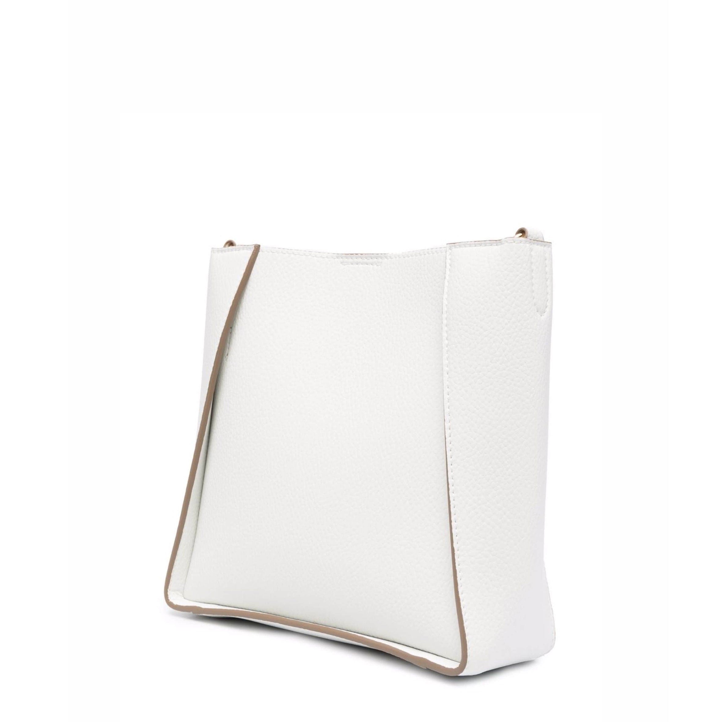 Stella Logo Mini Crossbody Hobo Bag - Grain Perforated Leather Purse for Women in White | Perfect for Everyday Use, Date Night & Travel Accessories