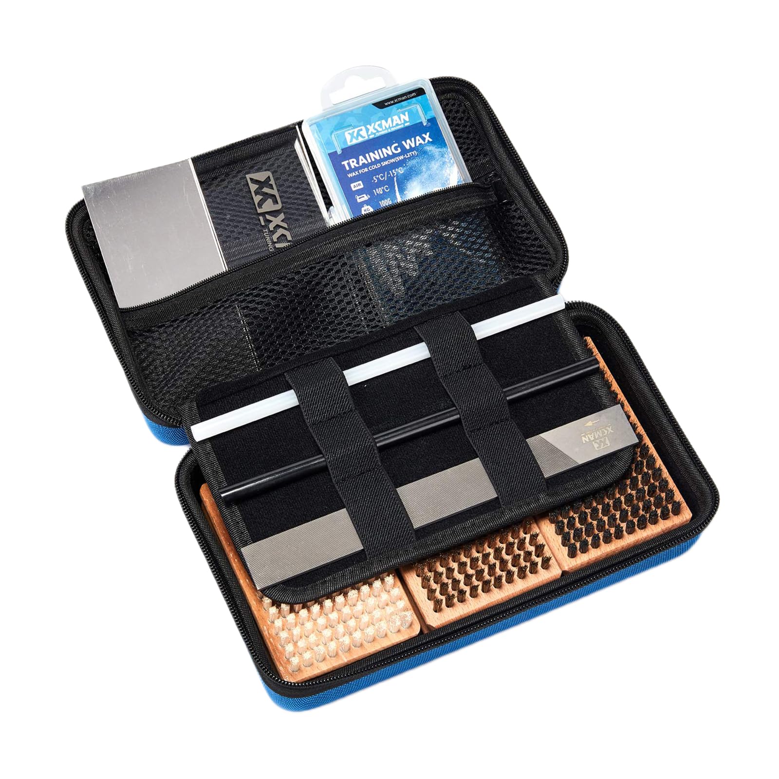 **XCMAN Complete Ski & Snowboard Waxing & Tuning Kit – Includes Wax, Brush, Scraper & Tools – Portable Travel Case for Easy Storage – Perfect for Ski & Snowboard Maintenance at Home or on the Go**
