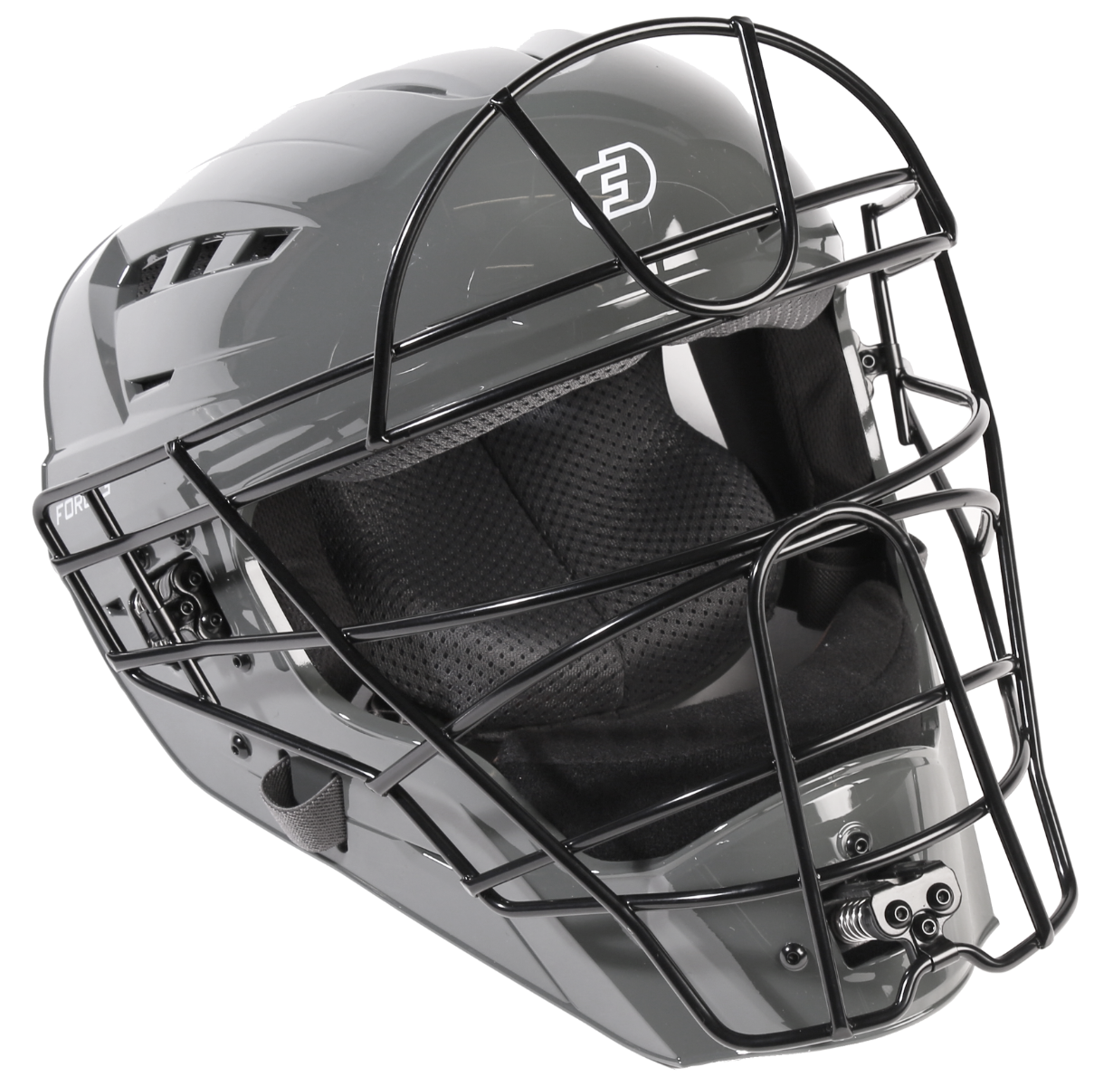 FORCE3 XS3® PRO Catchers Helmet - NOCSAE Certified Gloss Finish Baseball Catcher's Mask for Youth & Adult Players - Perfect for Games, Training & Safety Protection