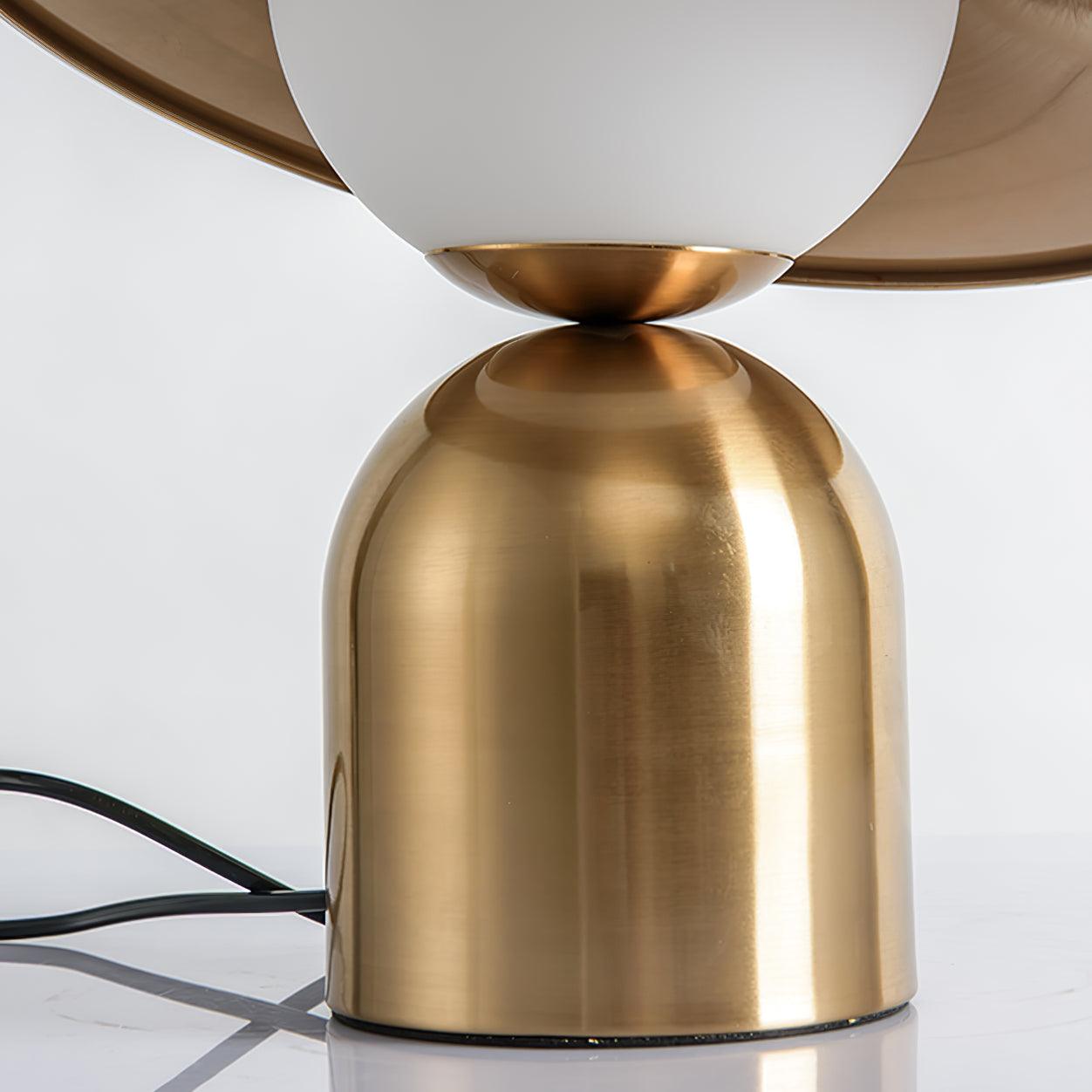 Bonbon Disc Table Lamp - Modern LED Nightstand Light for Bedroom, Living Room, Office | Dimmable Touch Control, USB Charging Port, Warm White Light