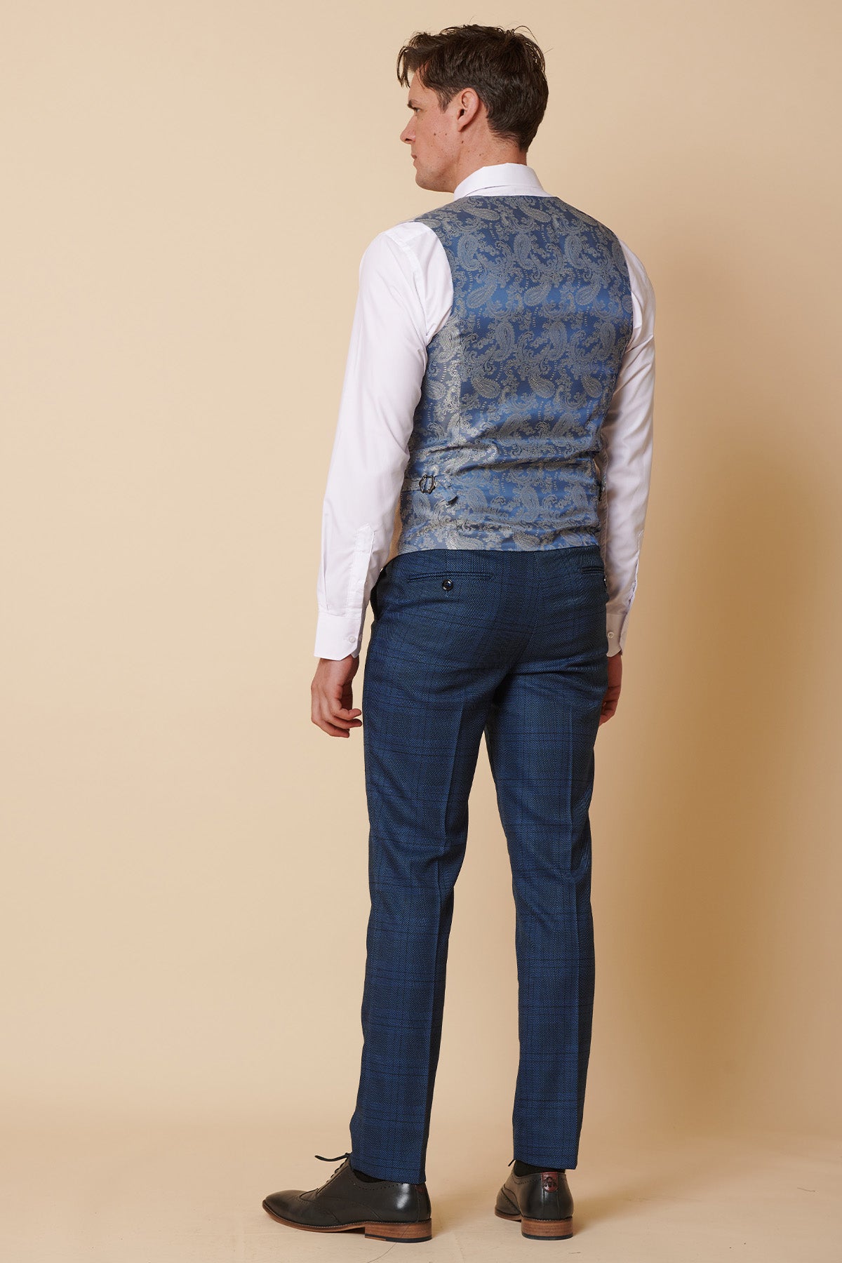 KELVIN Men's Slim Fit Stone Single Breasted Waistcoat Vest - Perfect for Business Casual, Weddings & Formal Occasions