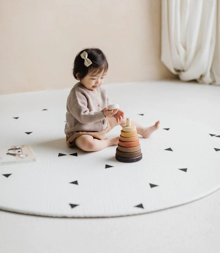 Little Bot Ofie Round Non-Slip Play Mat for Babies & Kids - Soft Floor Mat for Playroom, Nursery, Daycare & Indoor Play Areas