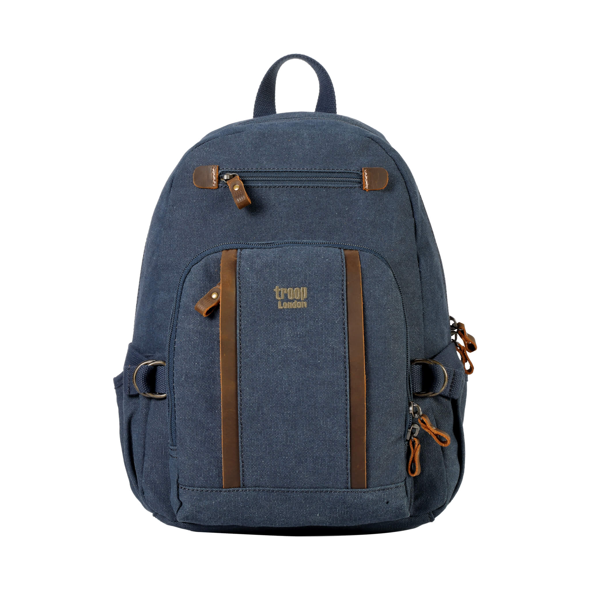 TRP0256 Troop London Classic Canvas Backpack - Medium Size Durable School & Travel Backpack for Men & Women - Perfect for College, Commuting & Outdoor Adventures