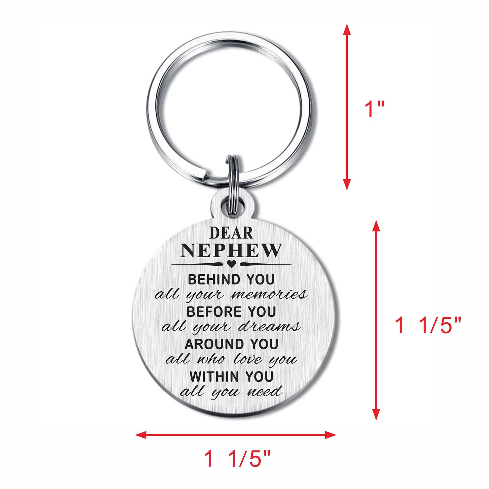 Best Nephew Ever Keychain - Personalized Engraved Gift for Nephew - Graduation, Christmas, Birthday Present - Perfect for Celebrations & Daily Carry