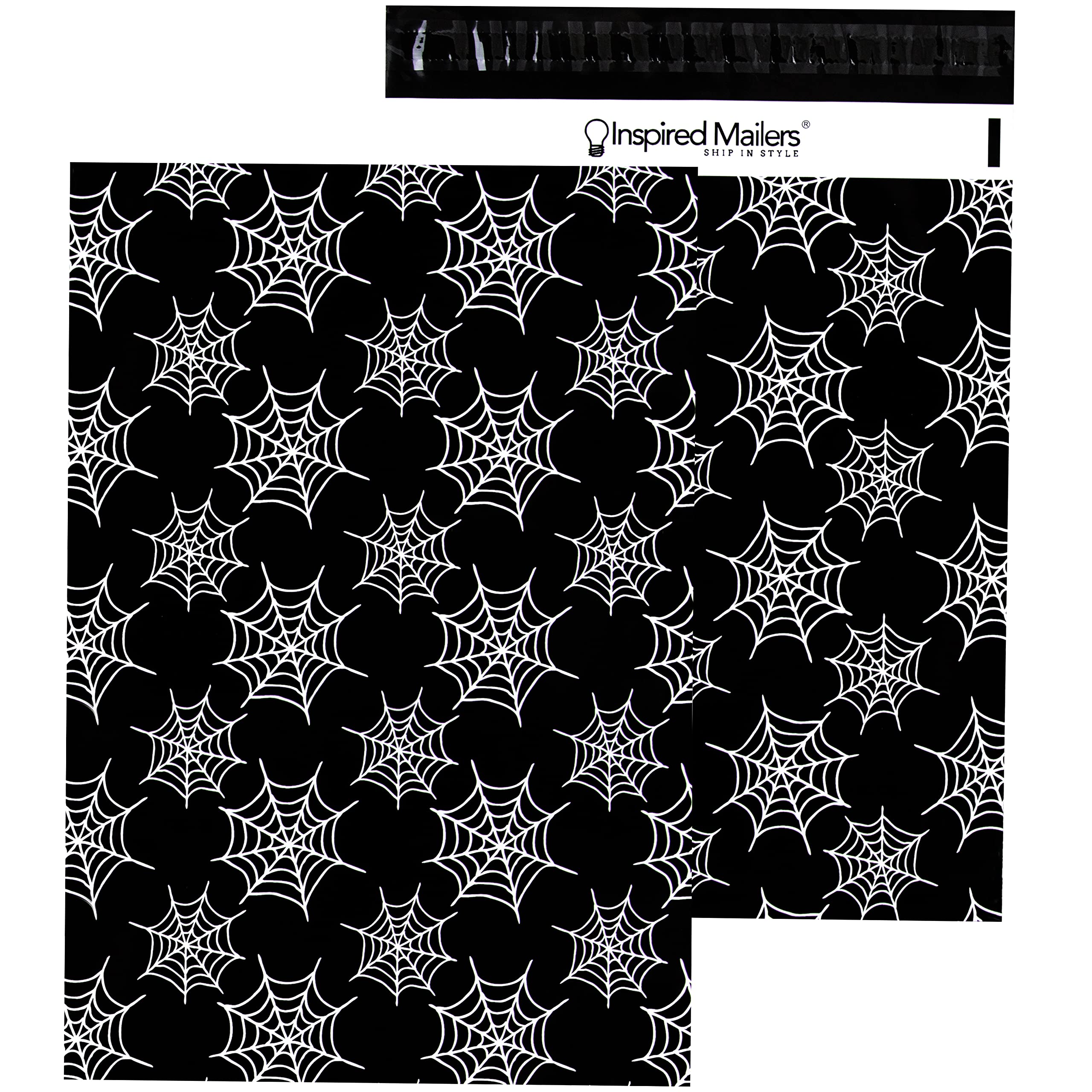 Halloween Poly Mailers 10x13 - 100 Pack Spiderweb Design Shipping Bags for Ecommerce, Gift Wrapping & Party Favors | Durable Mailing Envelopes for Halloween Decorations & Online Stores