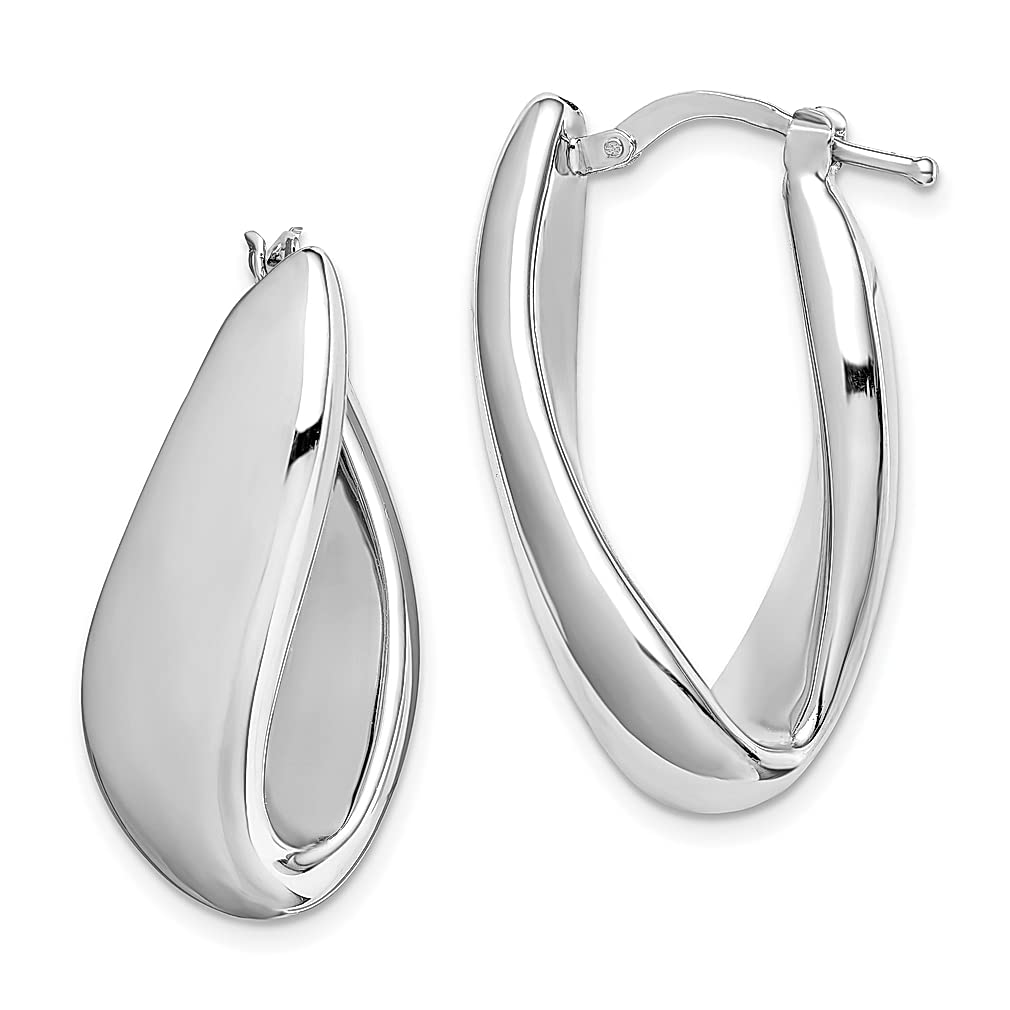 925 Sterling Silver Twist Hoop Earrings for Women - Elegant Dangle Ear Hoops Set, Hypoallergenic Fine Jewelry Gift for Her - Perfect for Date Night, Wedding & Everyday Wear