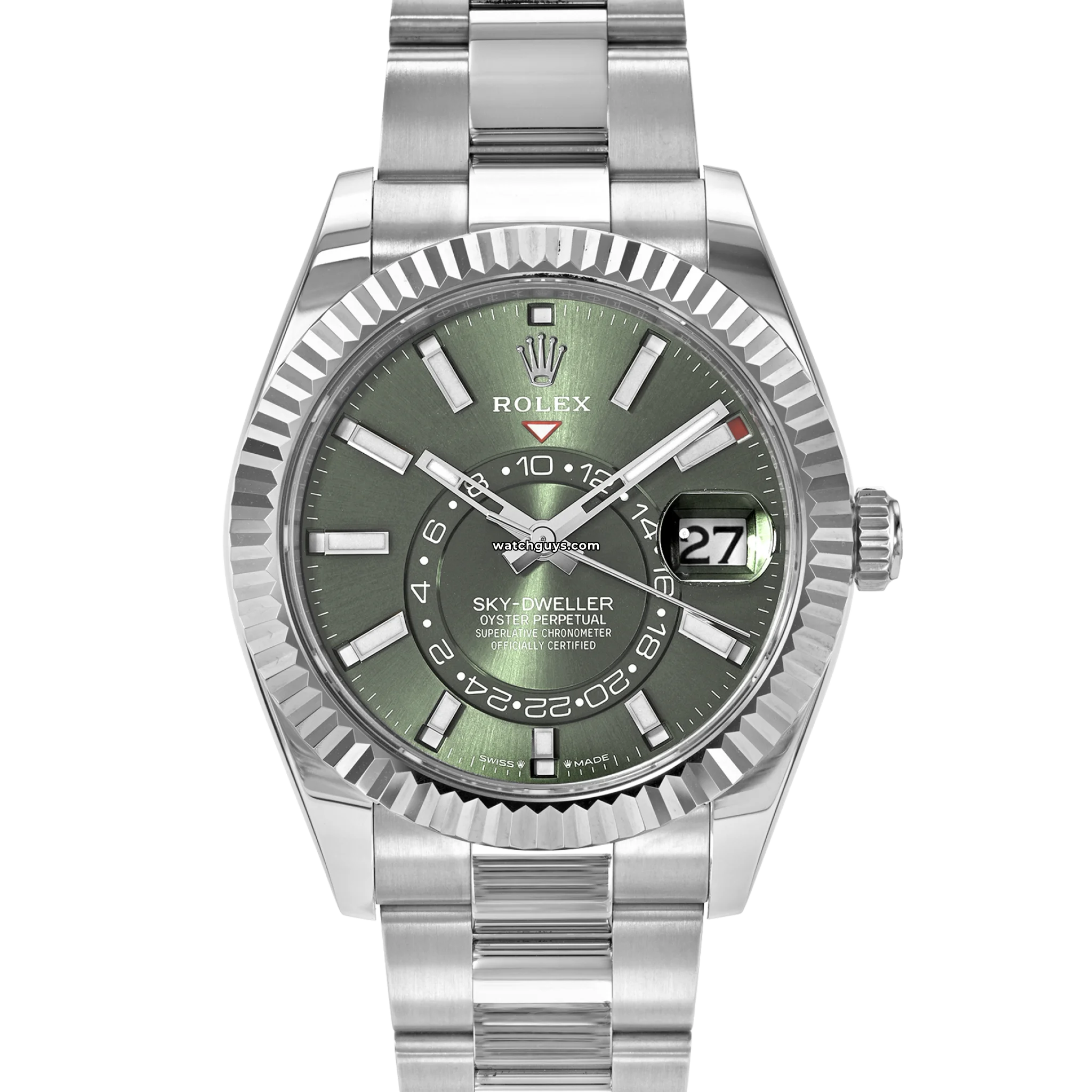 Rolex Sky Dweller 336934 Men's Watch - Green Index, Oyster Bracelet, Automatic Movement - Perfect for Business Meetings & Luxury Events