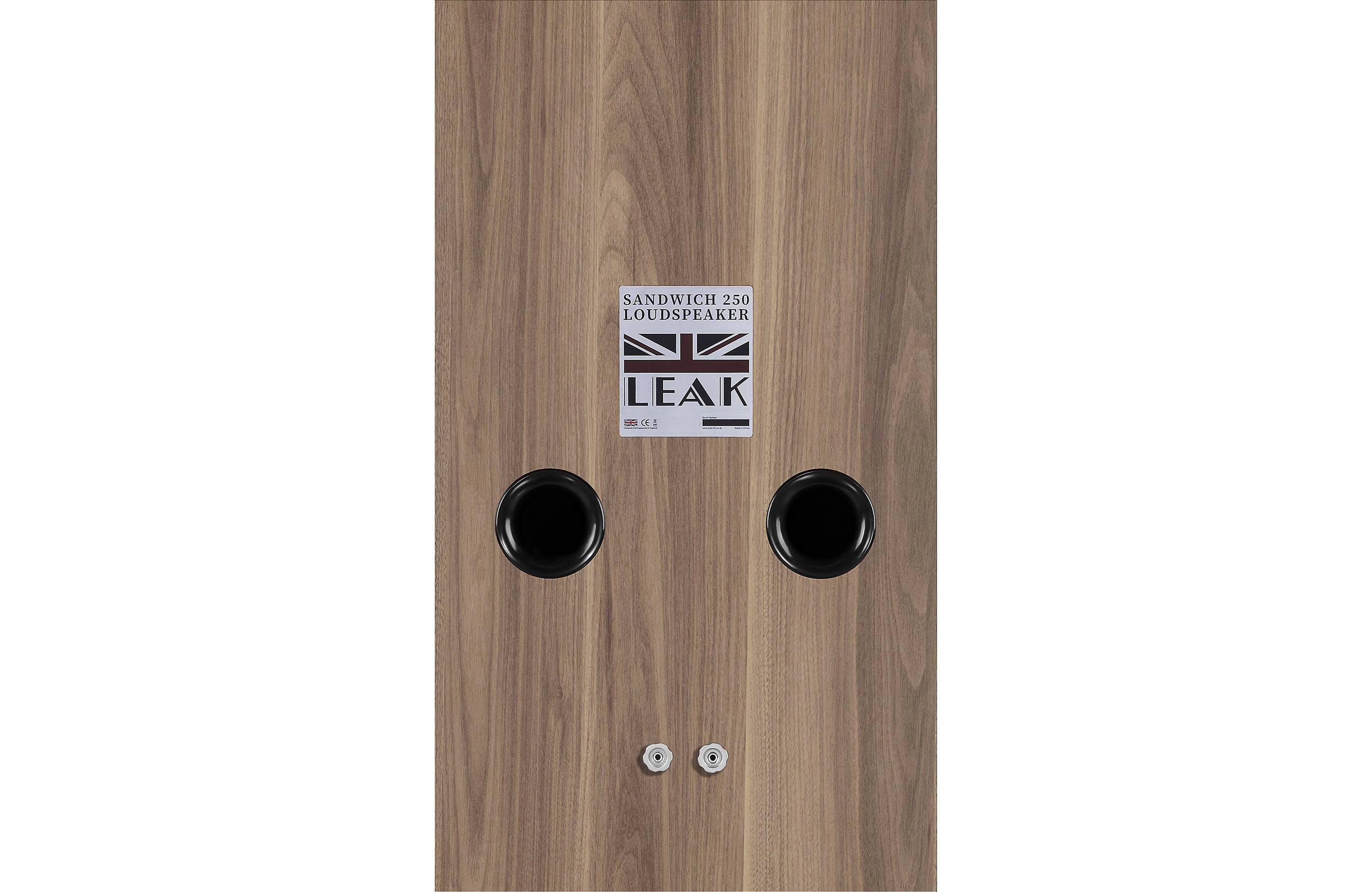 LEAK Sandwich 250 Standmount Loudspeakers Walnut Pair - Open Box with Speaker Stands | High-Fidelity Bookshelf Speakers for Home Audio & Music Listening