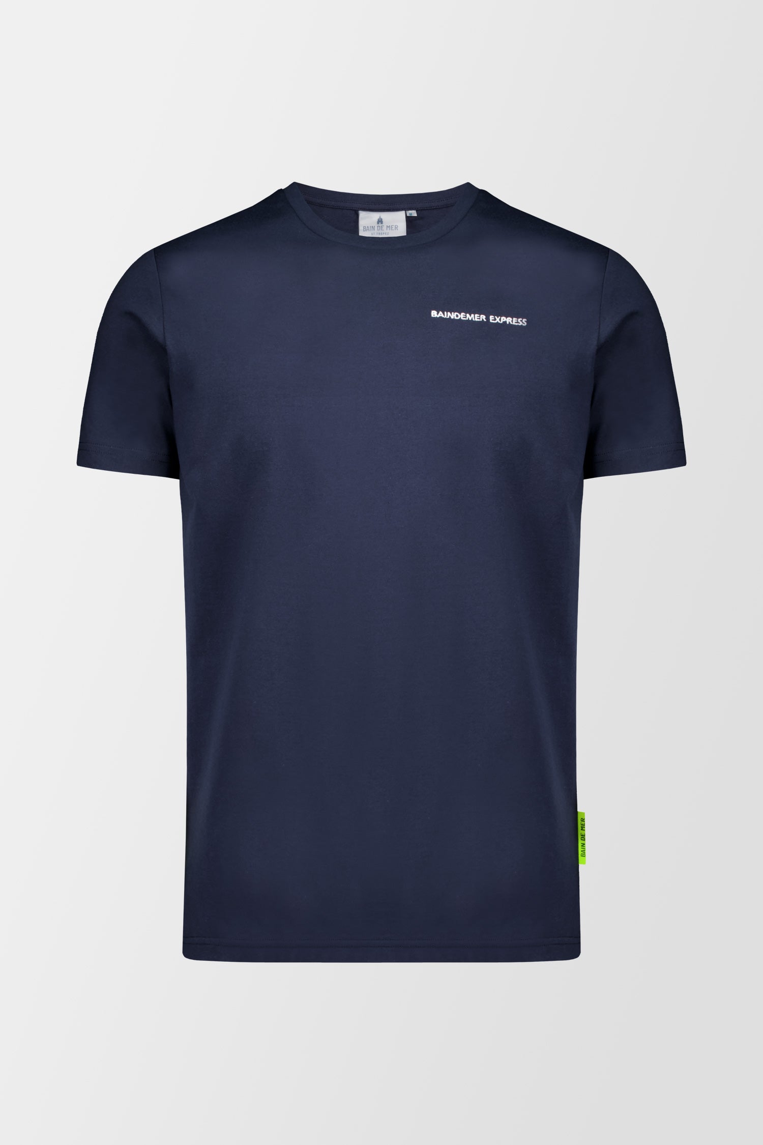 Bain de Mer Navy Express T-Shirt for Men - Comfortable Cotton Crew Neck Tee - Perfect for Casual Wear, Gym, and Everyday Outfits