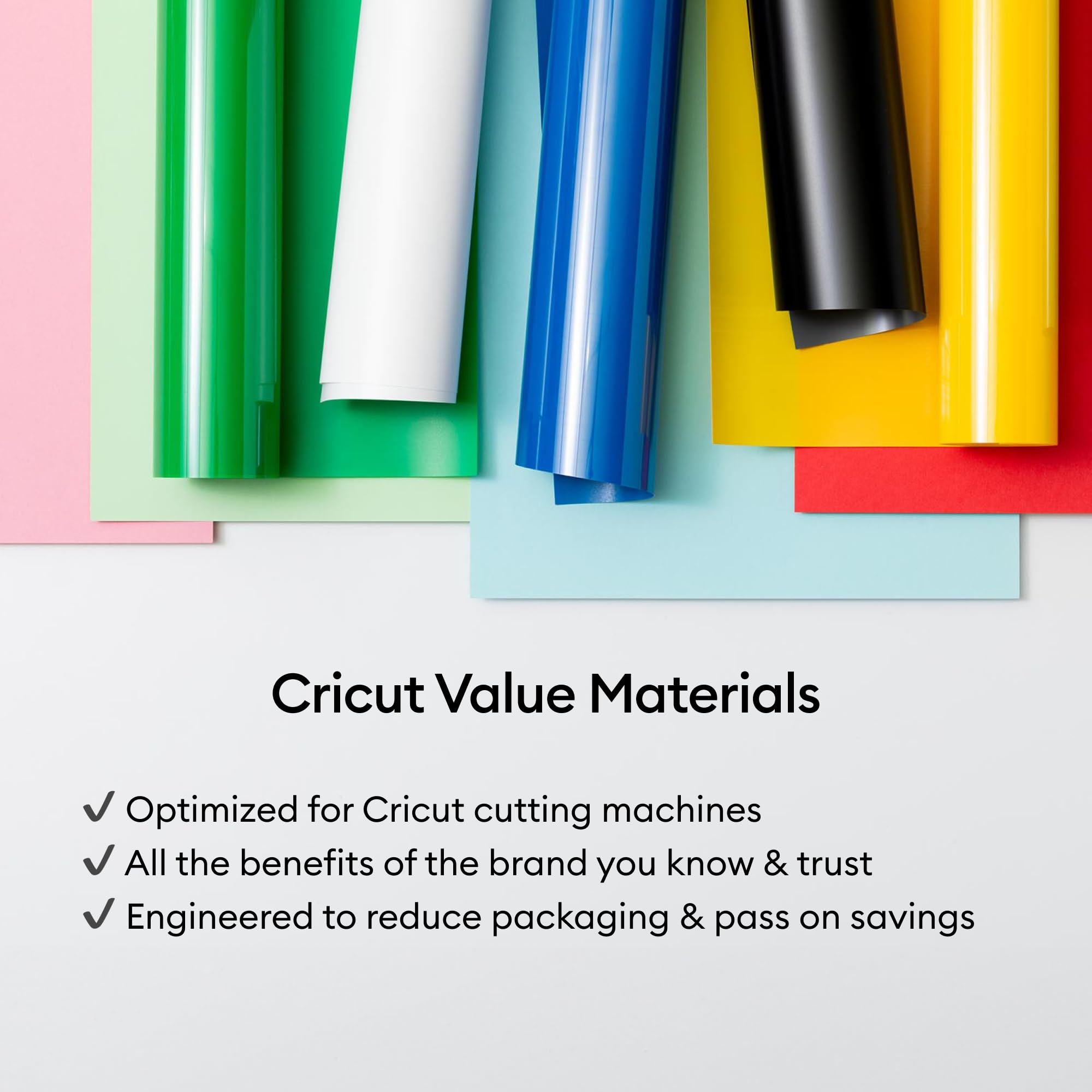 Cricut® White Iron-On Heat Transfer Vinyl (HTV) - 12 in x 5 ft Roll for DIY T-Shirts, Bags & Crafts | Machine Washable & Durable