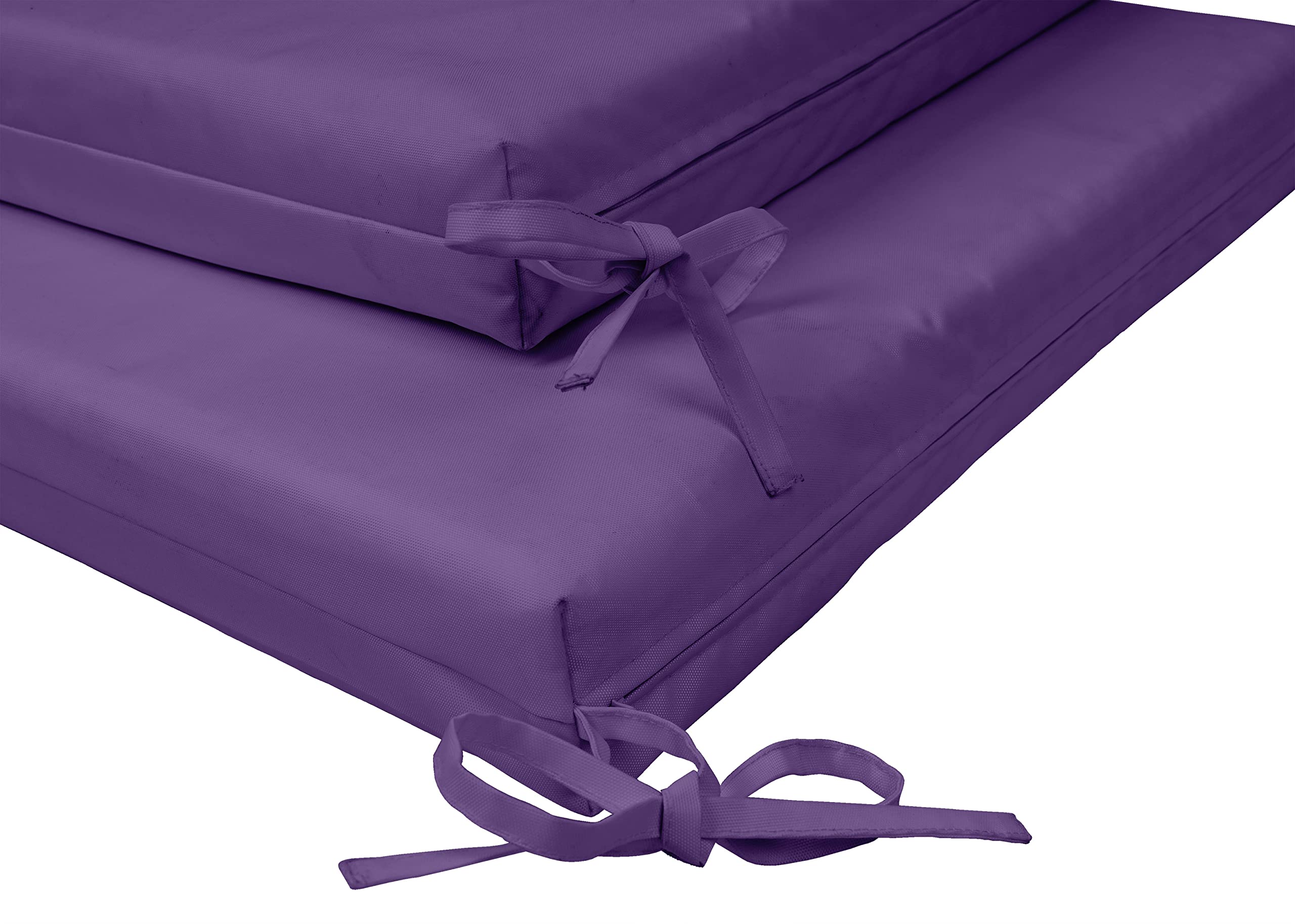 Premium 20x20 Inch Square Patio Chair Cushions with Ties - Indoor/Outdoor Waterproof Seat Cushions for Garden Furniture, Deck Chairs & Porch Seating - Set of 2 (Lavender) - Perfect for Backyard Relaxation & Outdoor Entertaining