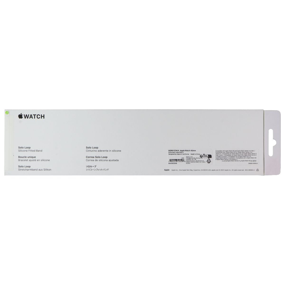 Apple Watch 45mm Solo Loop Band - Compatible with 49mm, 46mm, 45mm & 44mm Models - Olive Green, Size 5 - Soft Stretchy Sport Strap for Workouts & Daily Wear