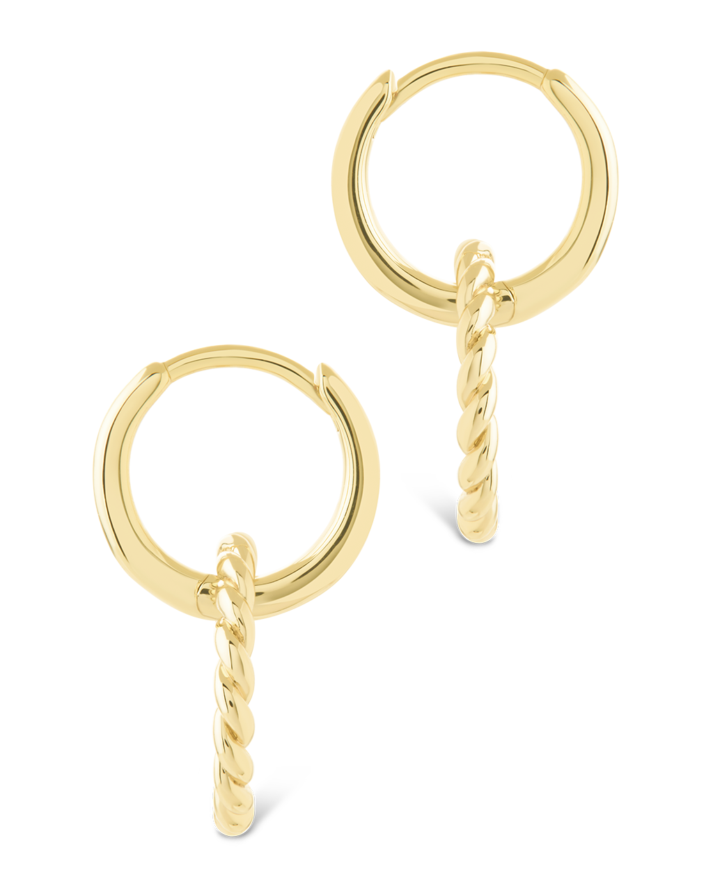 Hassie Delicate Twist Hoop Earrings for Women - Elegant Gold/Silver Dangle Earrings for Everyday Wear, Date Night & Special Occasions