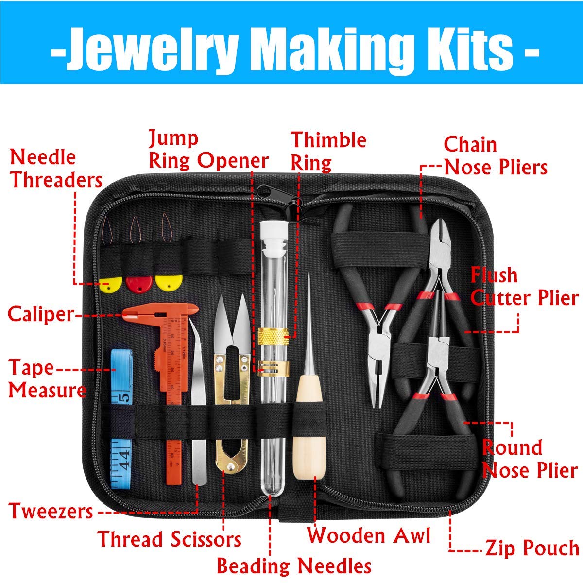 Mluchee Jewelry Wire Wrapping Kit - Complete Jewelry Making Supplies with Findings, Tools, Pliers for Repair, Wire Wrapping & Beading - Perfect for DIY Jewelry Crafting, Home Repair & Creative Gift Making