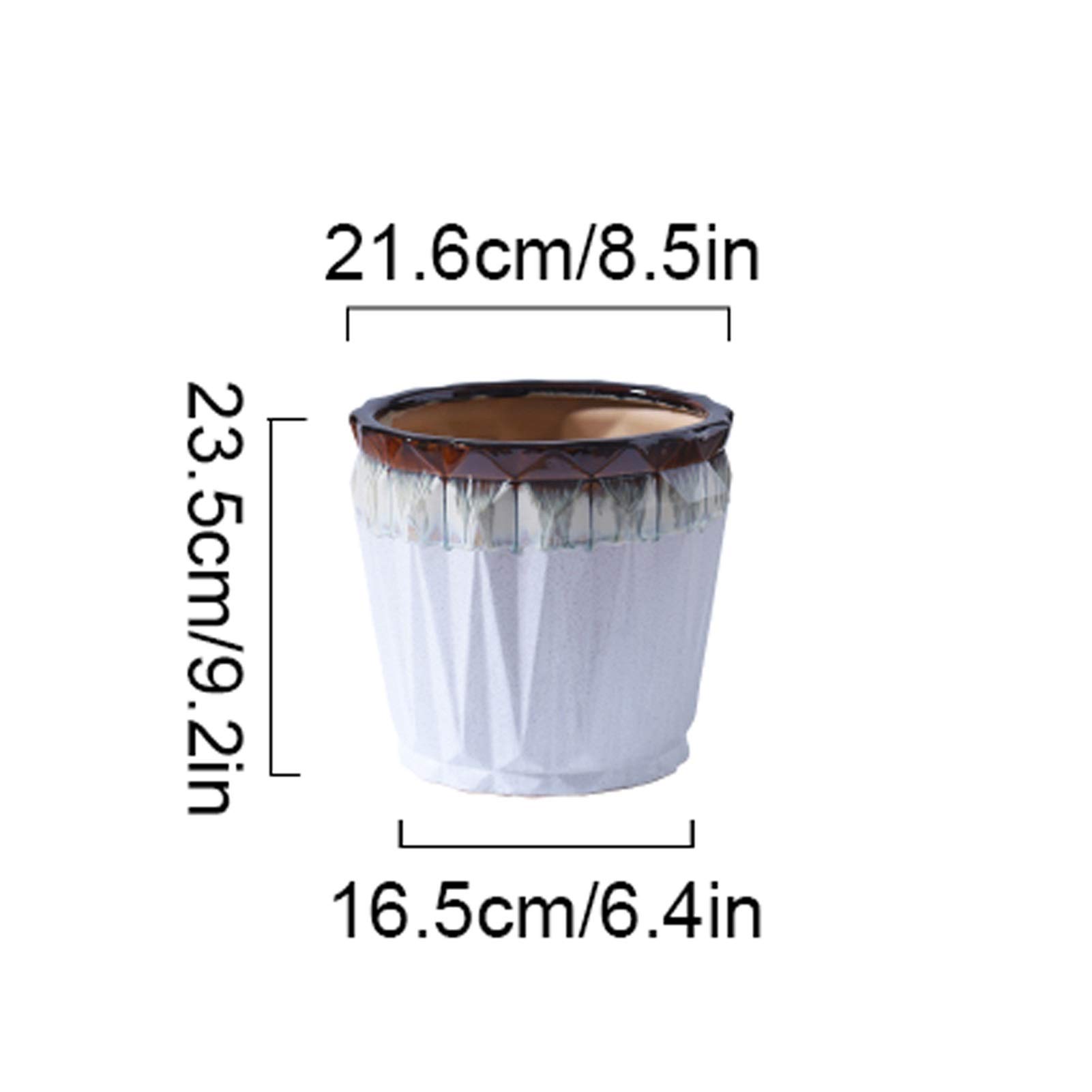 Modern Ceramic Succulent Planter Pots with Drain Hole - Round Flower Pots for All House Plants, Herbs & Flowers - Home, Office & Outdoor Decoration (Red) - Perfect for Indoor Gardening, Balcony Decor & Gift Ideas